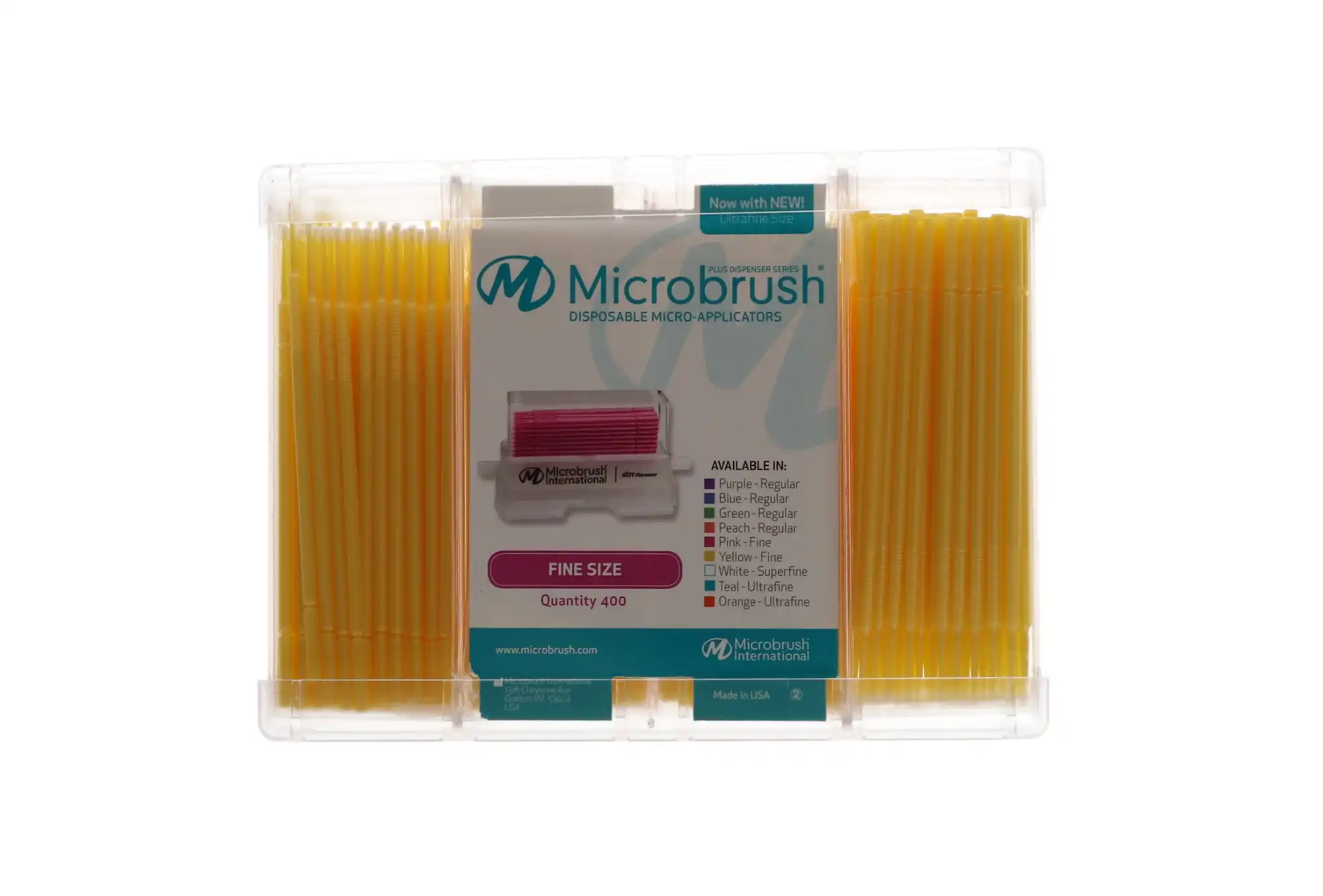 Microbrush Plus Micro-Applicator Dispenser Refills, Fine, Yellow, 400/Pk, PF400YE thumbnail 10