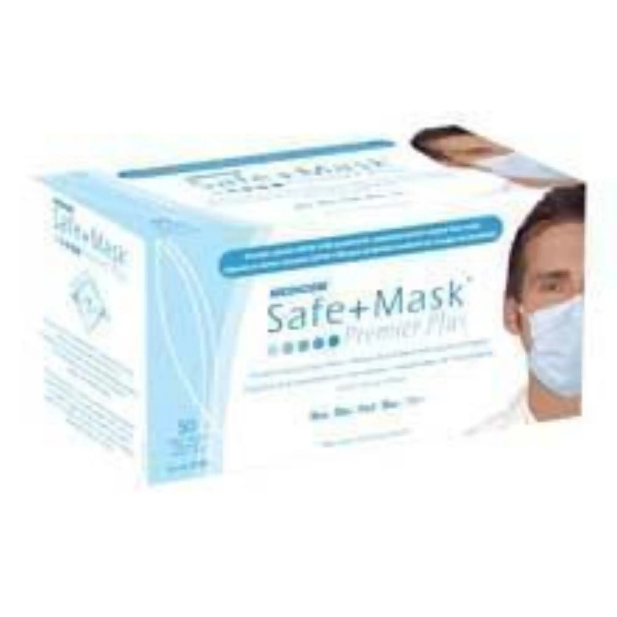 SafeMask Premier Plus Procedure Earloop Face Mask, ASTM Level 2, Blue, 50/Box, 2040 thumbnail 11