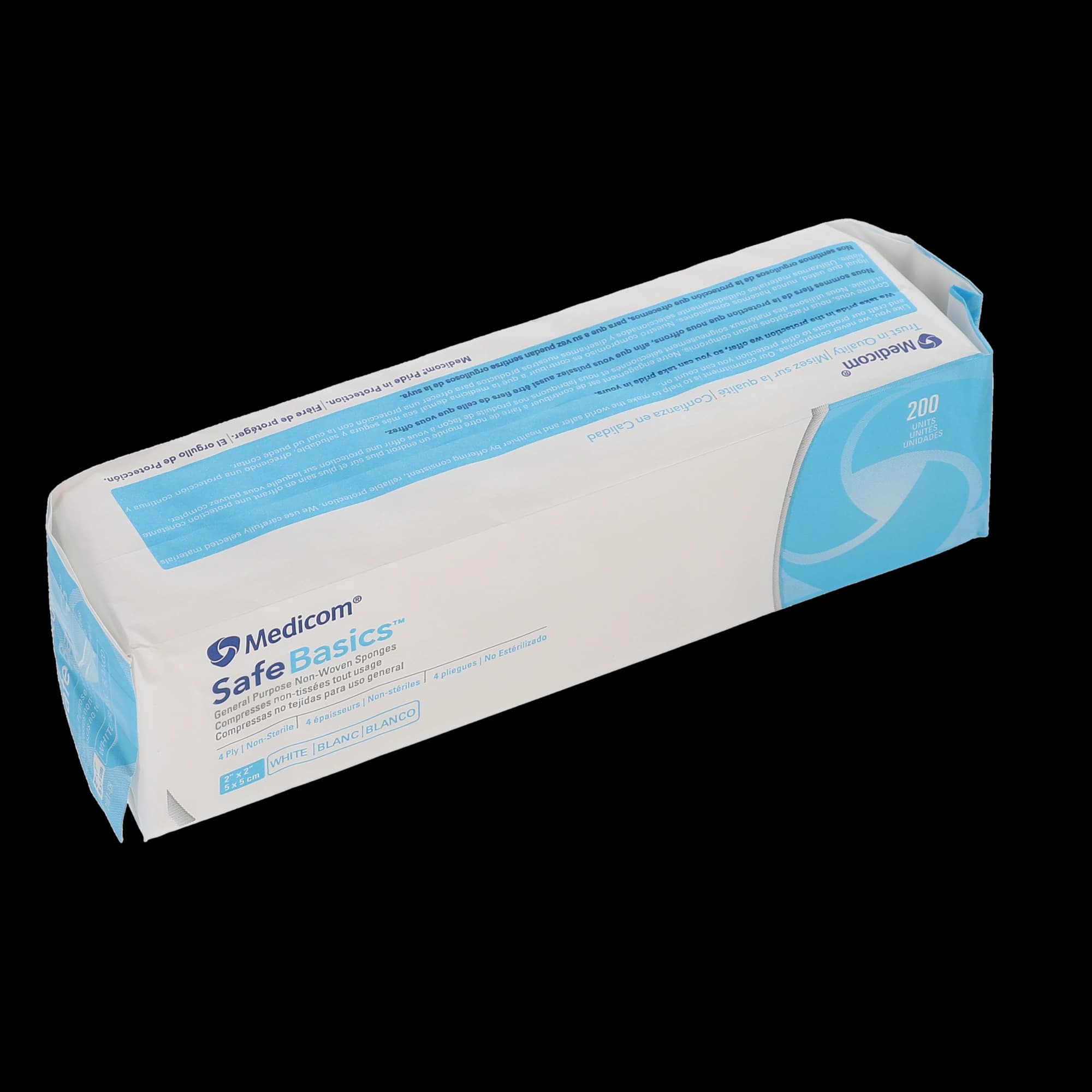 SafeBasics Non-Woven Sponges, 2" x 2", 4-Ply, Non-Sterile, 5000/Case, 2101-CH thumbnail 6