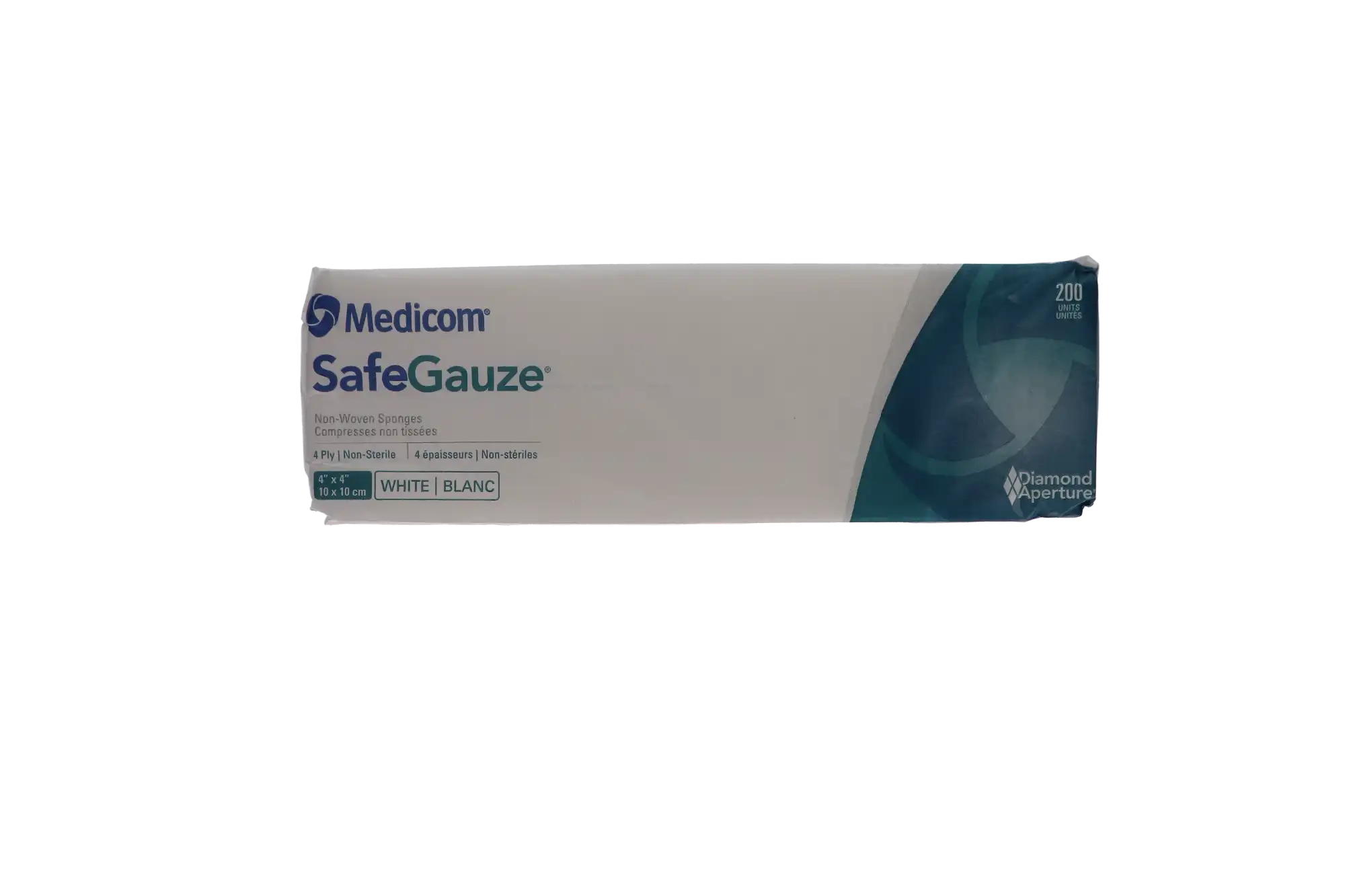 Medicom SafeGauze Premium Non-Woven Sponges with Diamond Aperture, 4" x 4", 4-Ply, Non-Sterile, 2000/Case, 4544 thumbnail 5