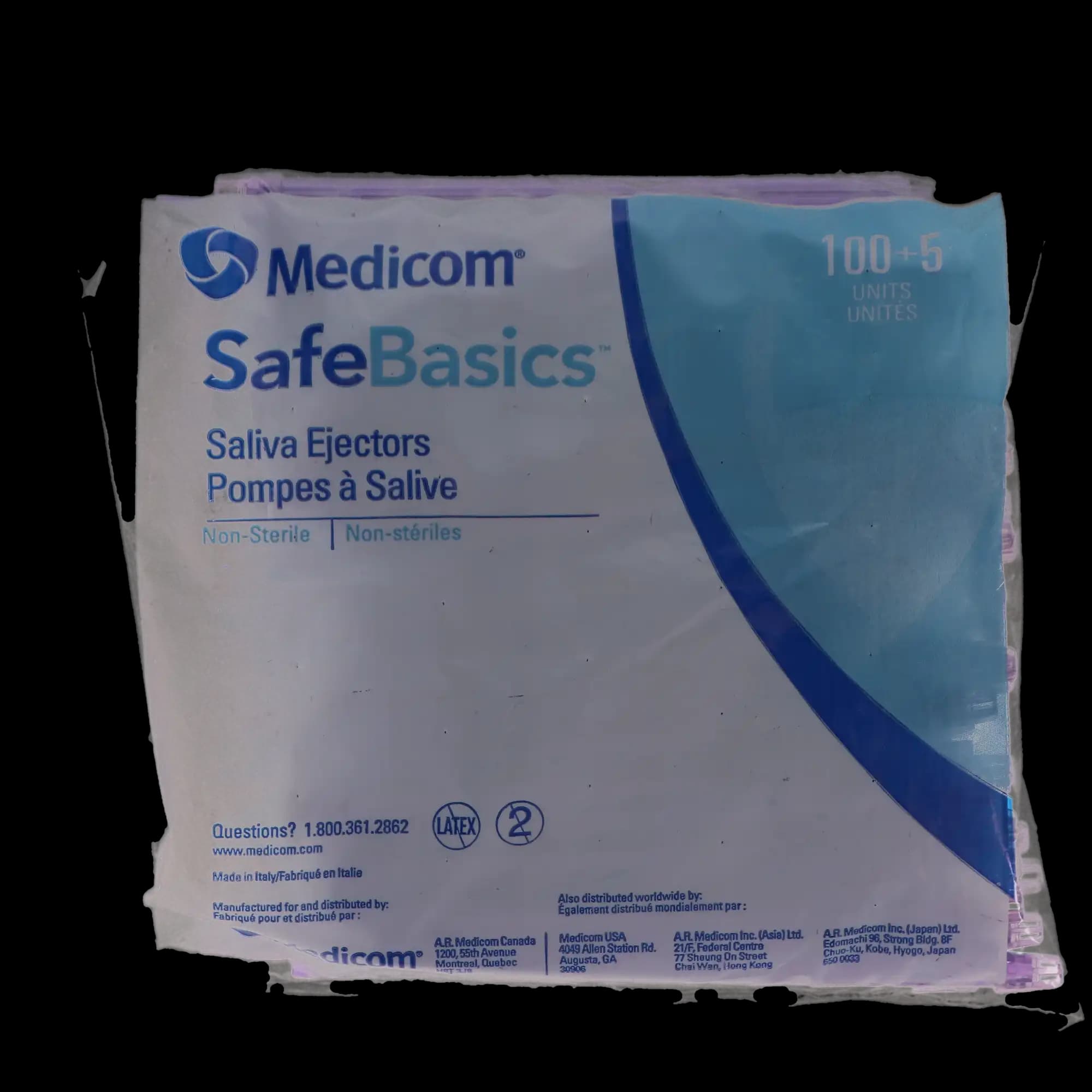 SafeBasics Saliva Ejectors, 6", Latex-Free, Lavender Body/Lavender Tip, 105/Pk, 712 thumbnail 8