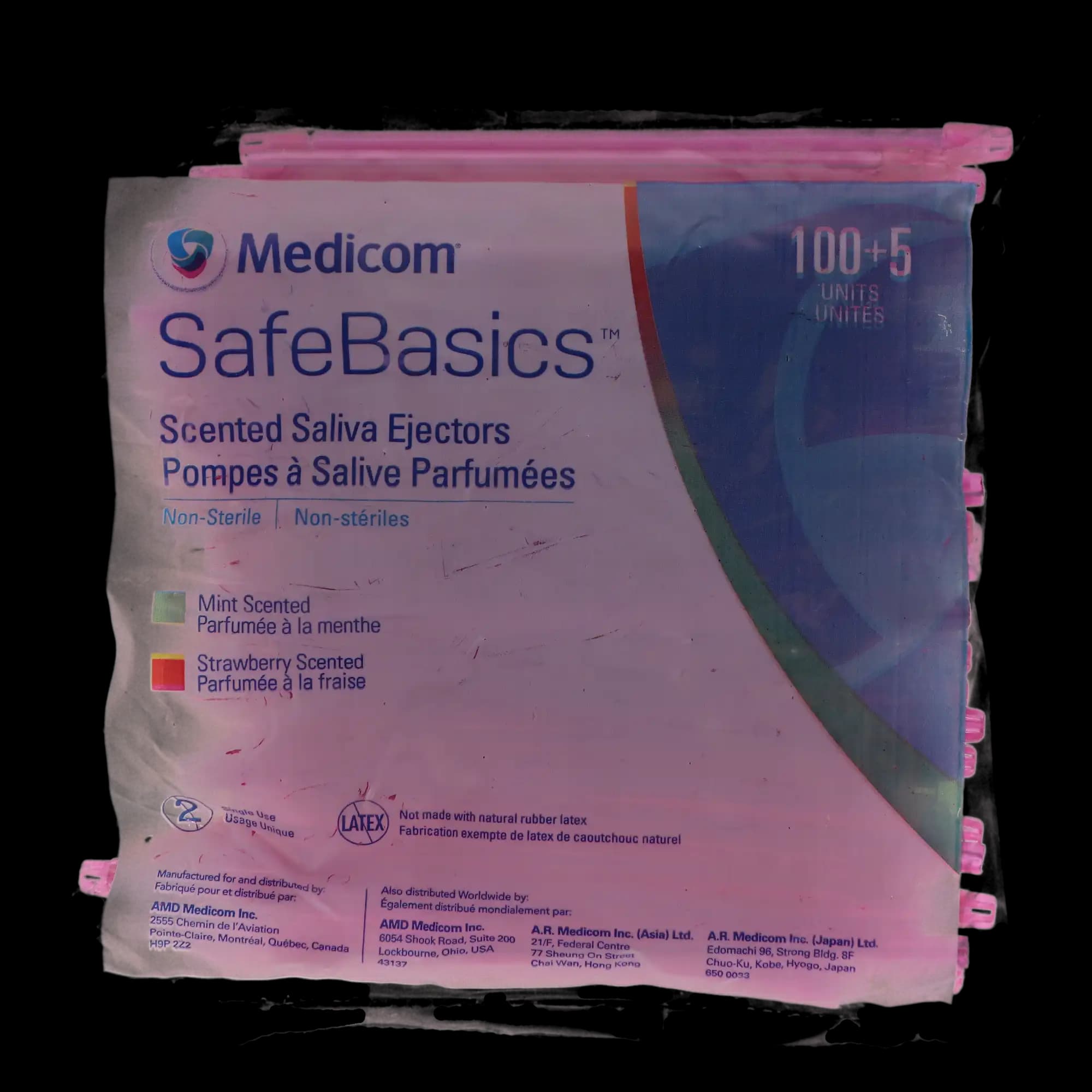 SafeBasics Saliva Ejectors, Strawberry Scented, 6", Pink/Pink Tip, 105/Pk, 714 thumbnail 8