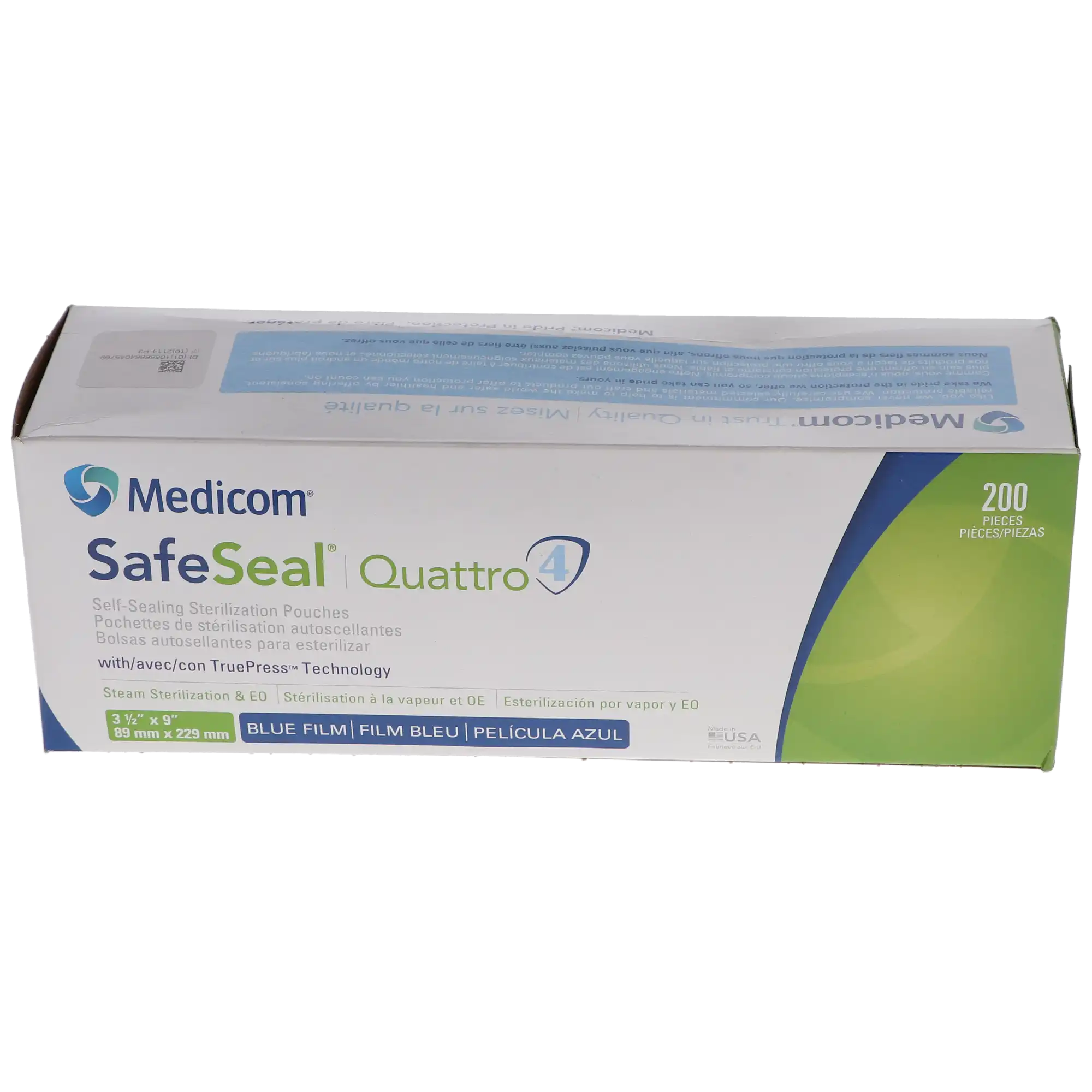 SafeSeal Quattro Self-Sealing Sterilization Pouches, 3.5" x 9", 200/Box, 88010-4 thumbnail 11