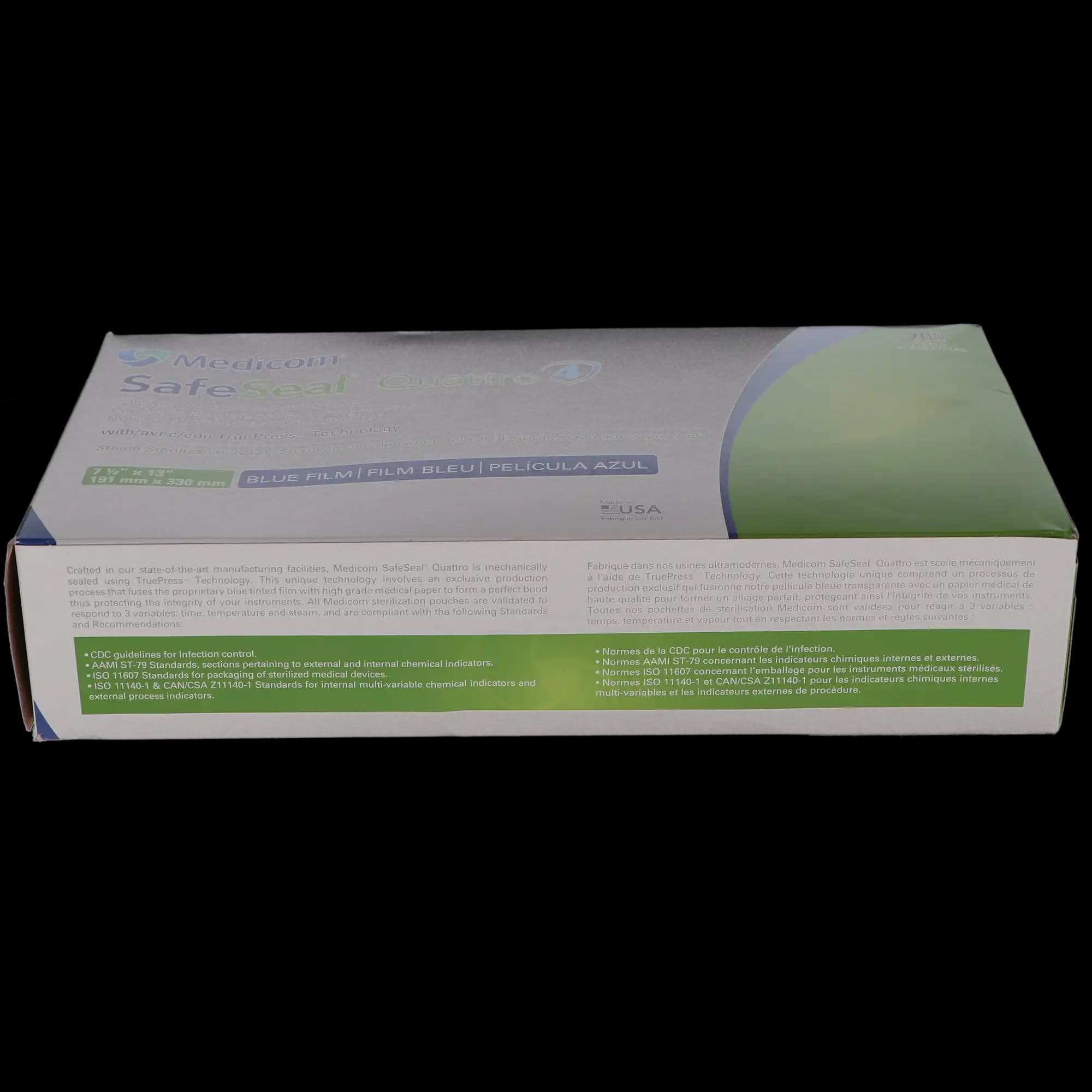 SafeSeal Quattro Self-Sealing Sterilization Pouches, 7.5" x 13", 200/Box, 88030-4 thumbnail 10