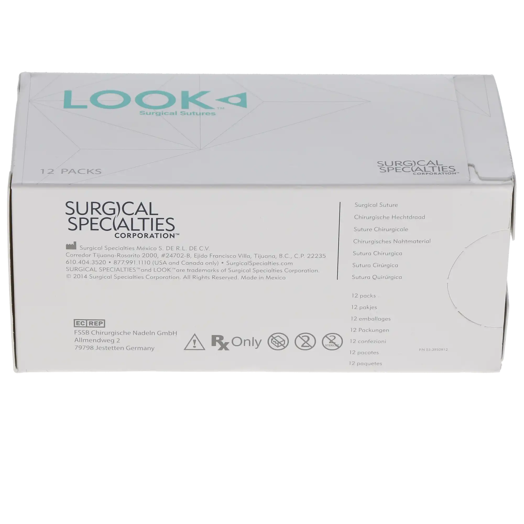 Look Chromic Gut Absorbable Suture, 3-0, 27" (70 cm), C-6 Reverse Cutting Needle, 3/8 Circle, 12/Pk, 560B thumbnail 6