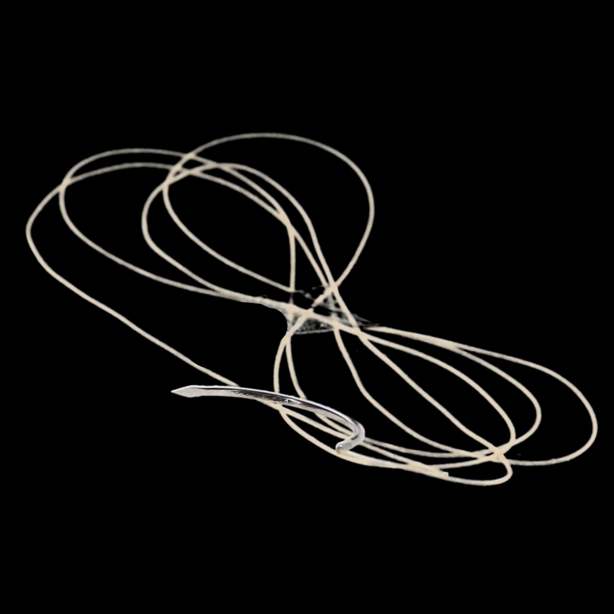 Look Plain Gut Absorbable Suture, 3-0, 18", C-31 Reverse Cutting Needle, 1/2 Circle, 24 mm, Beige, 12/Box, 594B thumbnail 5
