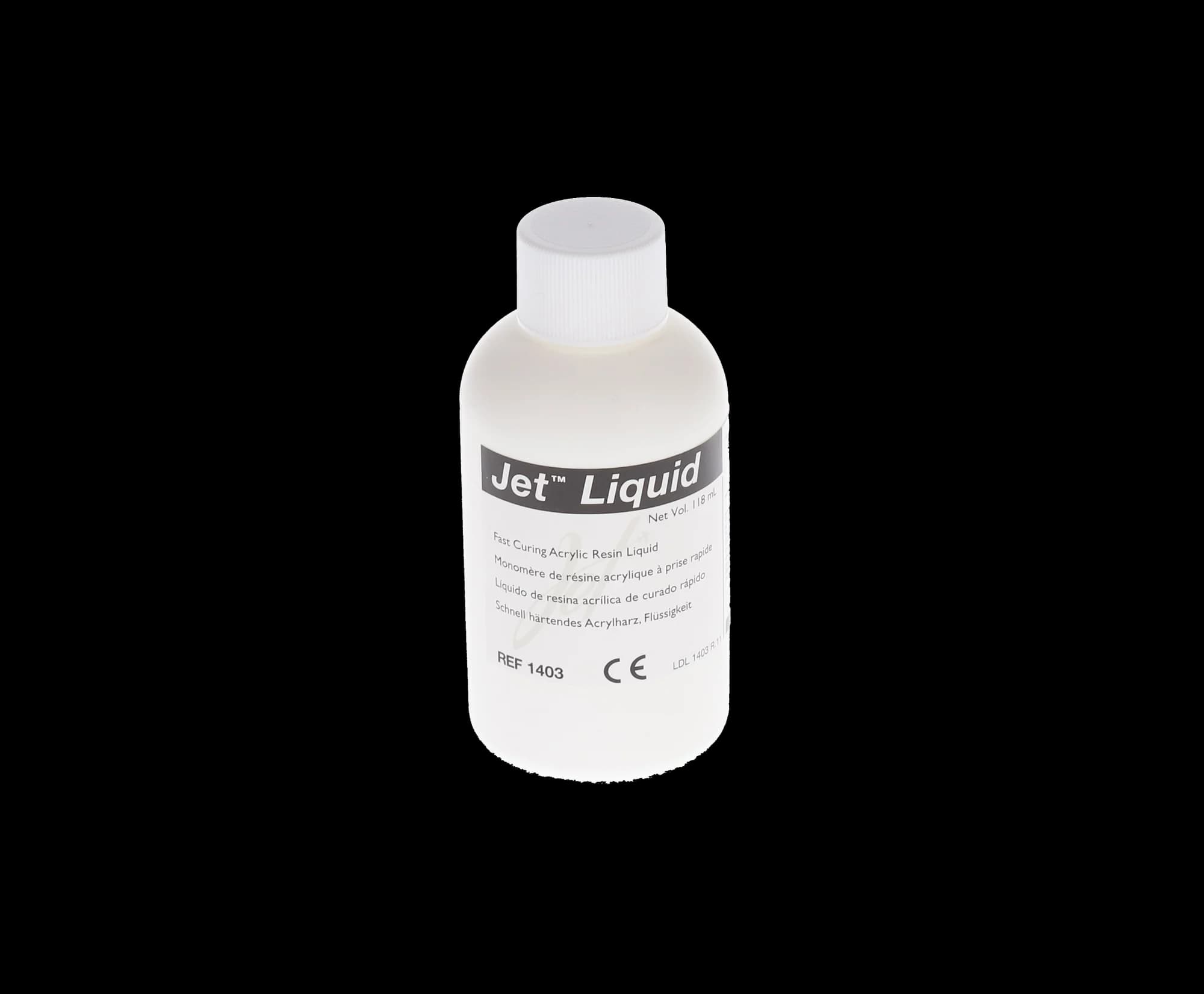 Lang Dental Jet Repair Acrylic Liquid, Self-Curing Resin, 118 ml (4 oz) Bottle, 1403 - Jet Repair Acrylic, Jet Liquid, 118 ml, 1403 - Image 1