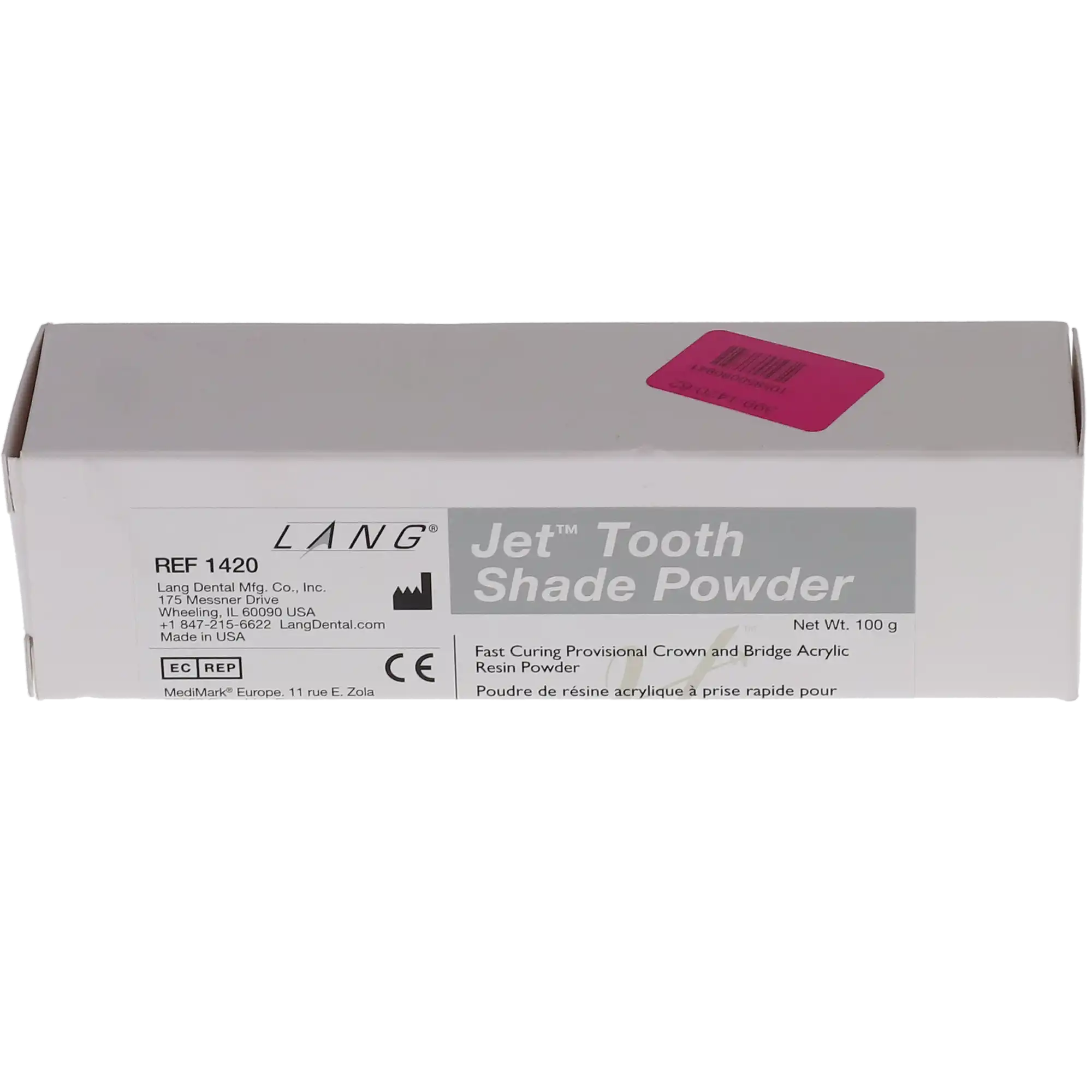 Jet Tooth Shade Temporary C&B Acrylic Resin Powder, #62/A2, 4 oz (100 g), Self-Cure, 1420-62 thumbnail 4
