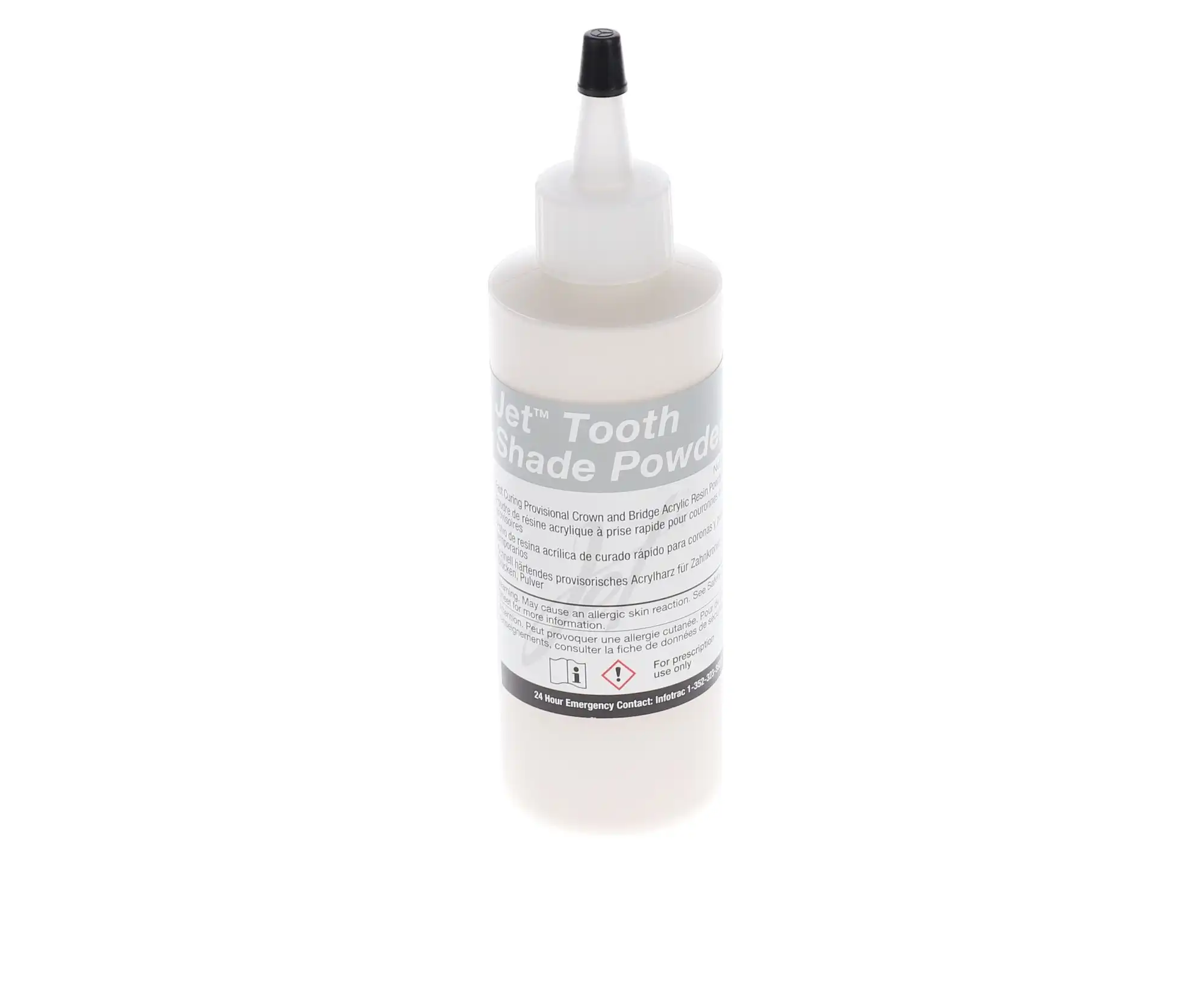 Jet Tooth Shade Self-Curing Acrylic Resin Powder, Shade 69/C2, 4 oz (100 g), 1420-69 - Jet Tooth Shade Temporary C&B Acrylic Resin, Powder, # 69, 4 oz, C2, 1/Pk - Image 1