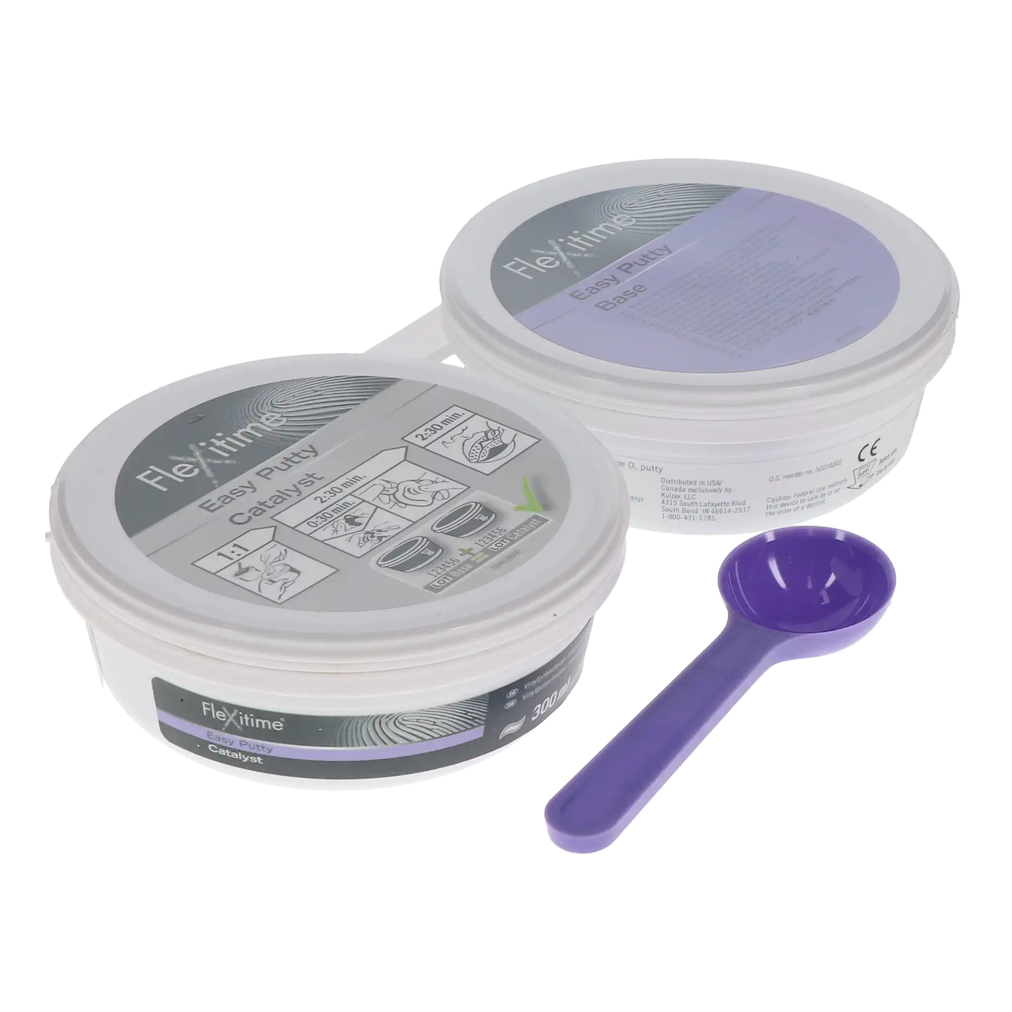 Kulzer Flexitime Easy Putty VPS Impression Material Refill, 600 mL (300 mL Base + 300 mL Catalyst), 50034802 thumbnail 2