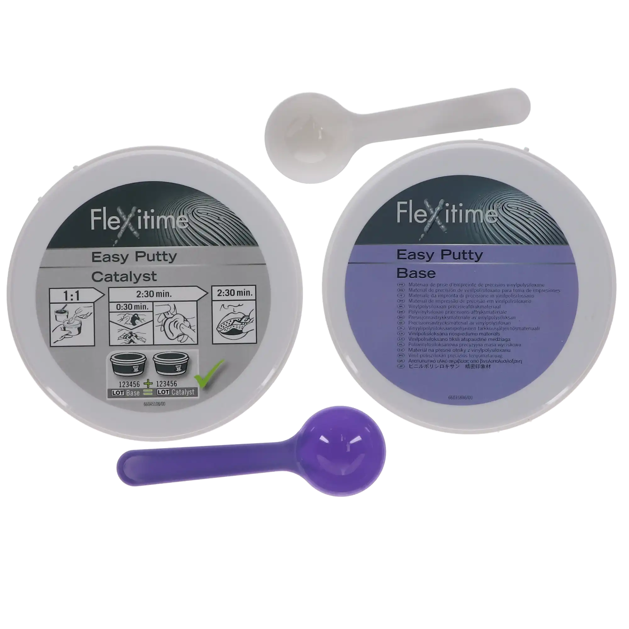Kulzer Flexitime Easy Putty VPS Impression Material Refill, 600 mL (300 mL Base + 300 mL Catalyst), 50034802 thumbnail 3