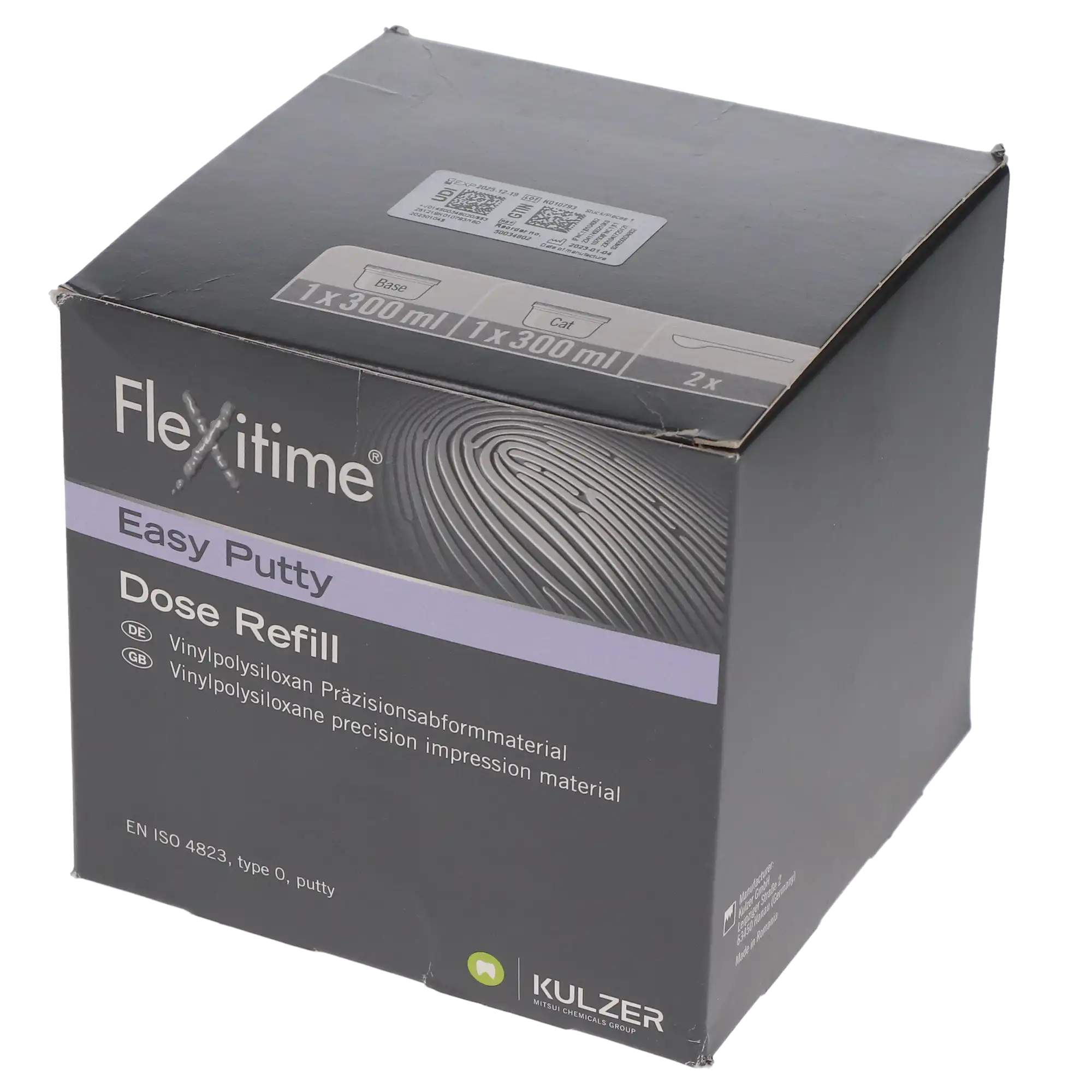 Kulzer Flexitime Easy Putty VPS Impression Material Refill, 600 mL (300 mL Base + 300 mL Catalyst), 50034802 thumbnail 5