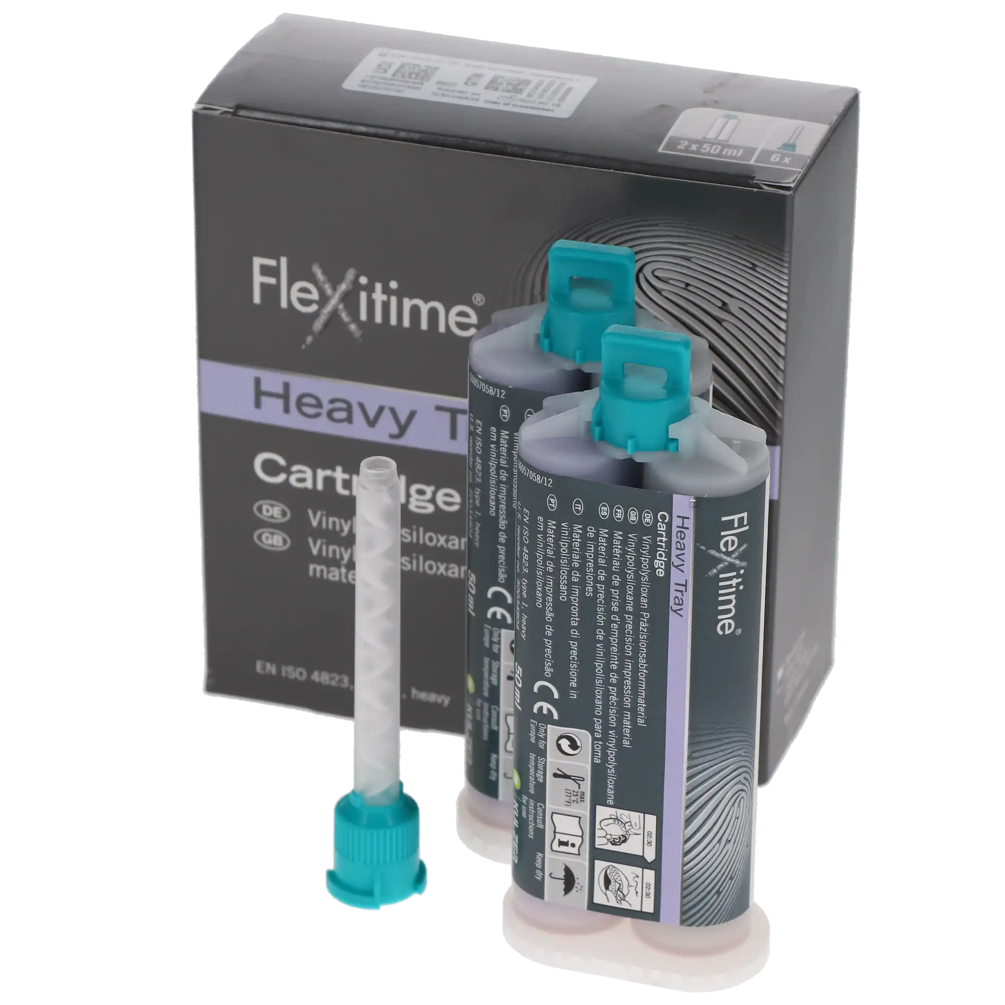 Flexitime VPS Precision Impression Material, Heavy Tray, 50 ml Automix Cartridge Refill, 2/Pk, 50034804 thumbnail 4