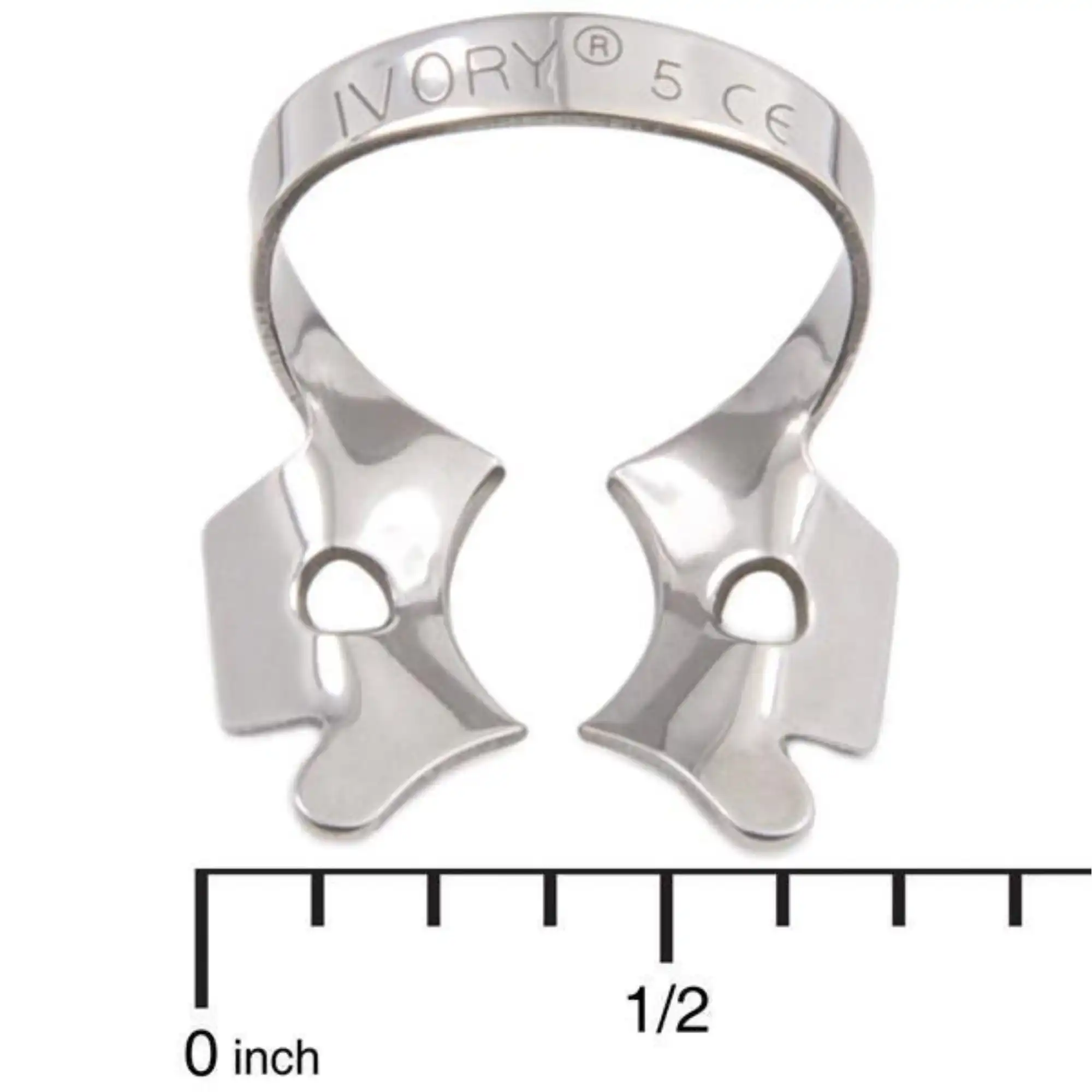 Ivory Stainless Steel Rubber Dam Clamp, Winged, #5, Large Upper Molar, 50057326 thumbnail 2