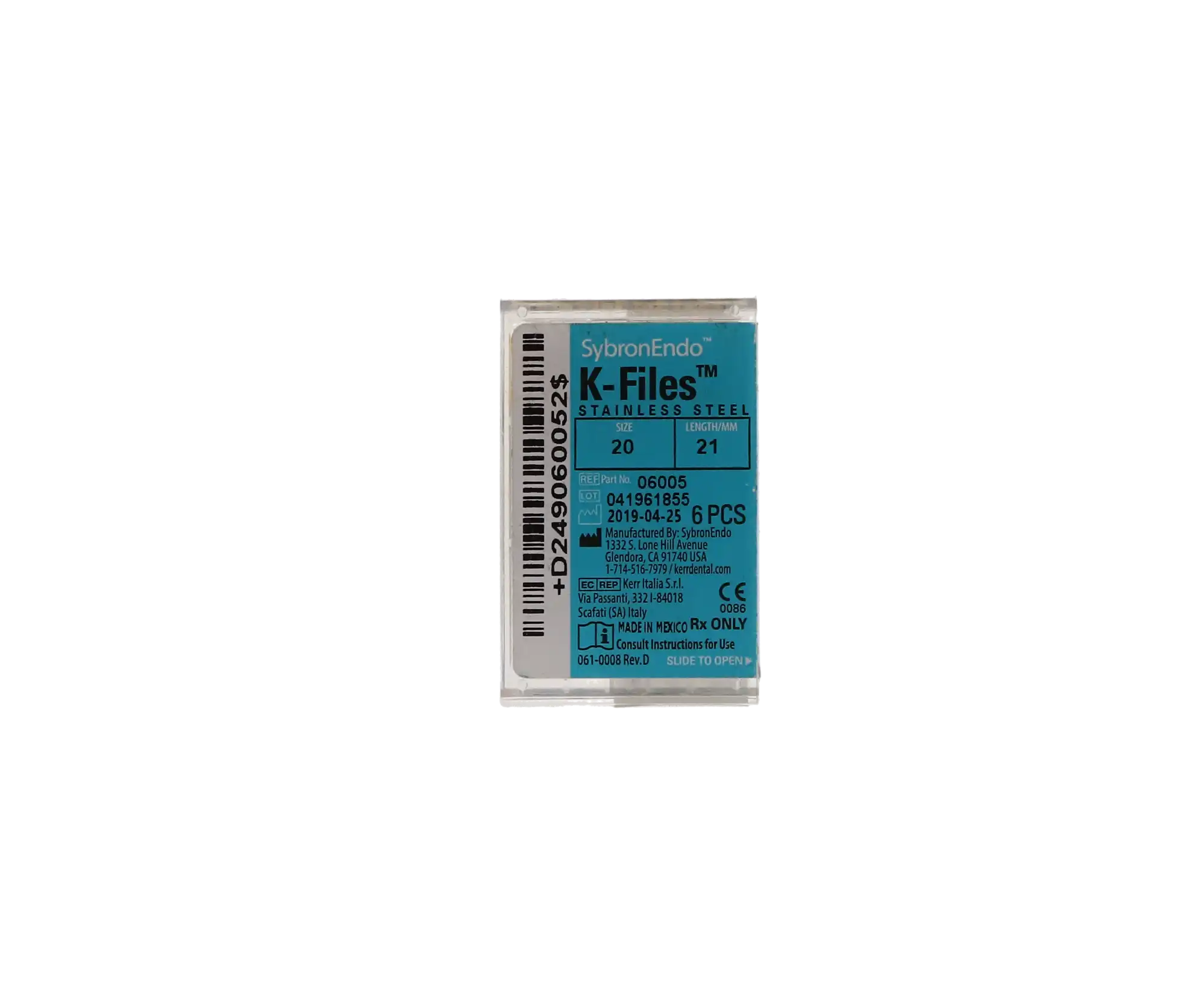 Kerr K-Files, Stainless Steel, 21 mm, #20, Yellow, 6/Pkg, 06005 thumbnail 10
