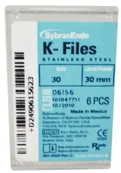 Kerr K-Files, Stainless Steel, 30 mm, #30, Blue, 6/Box, 06156 thumbnail 7