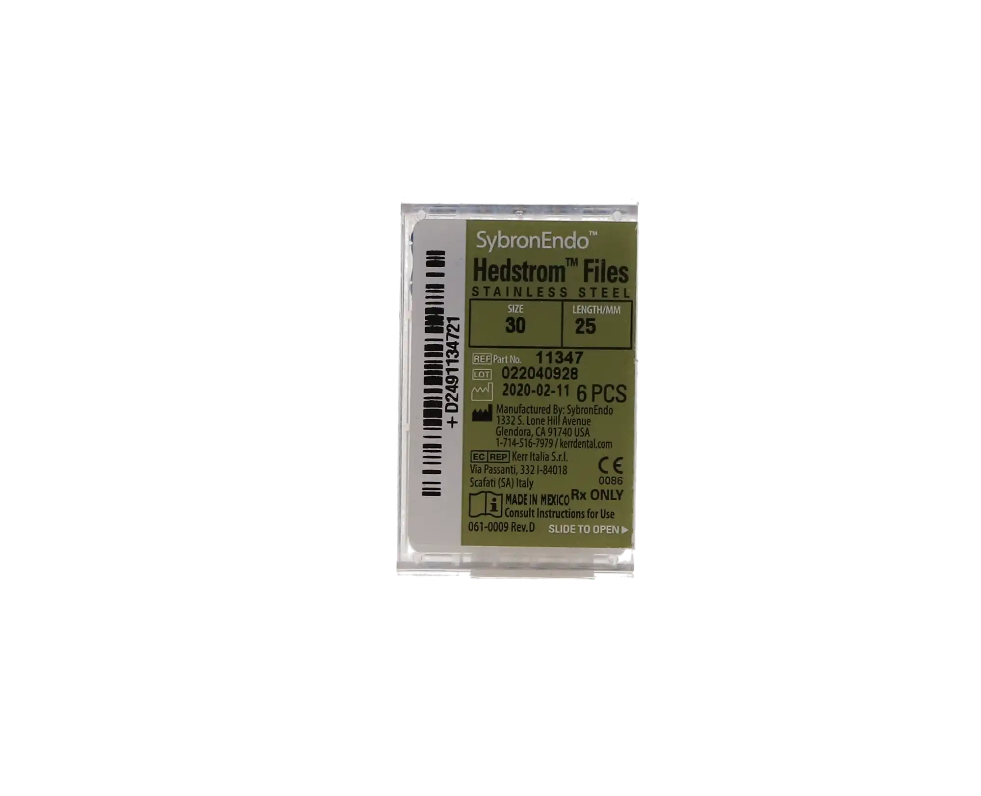 Kerr SybronEndo Hedstrom Files, Stainless Steel, 25 mm, Size #30, Blue, 6/Pk, 11347 thumbnail 10