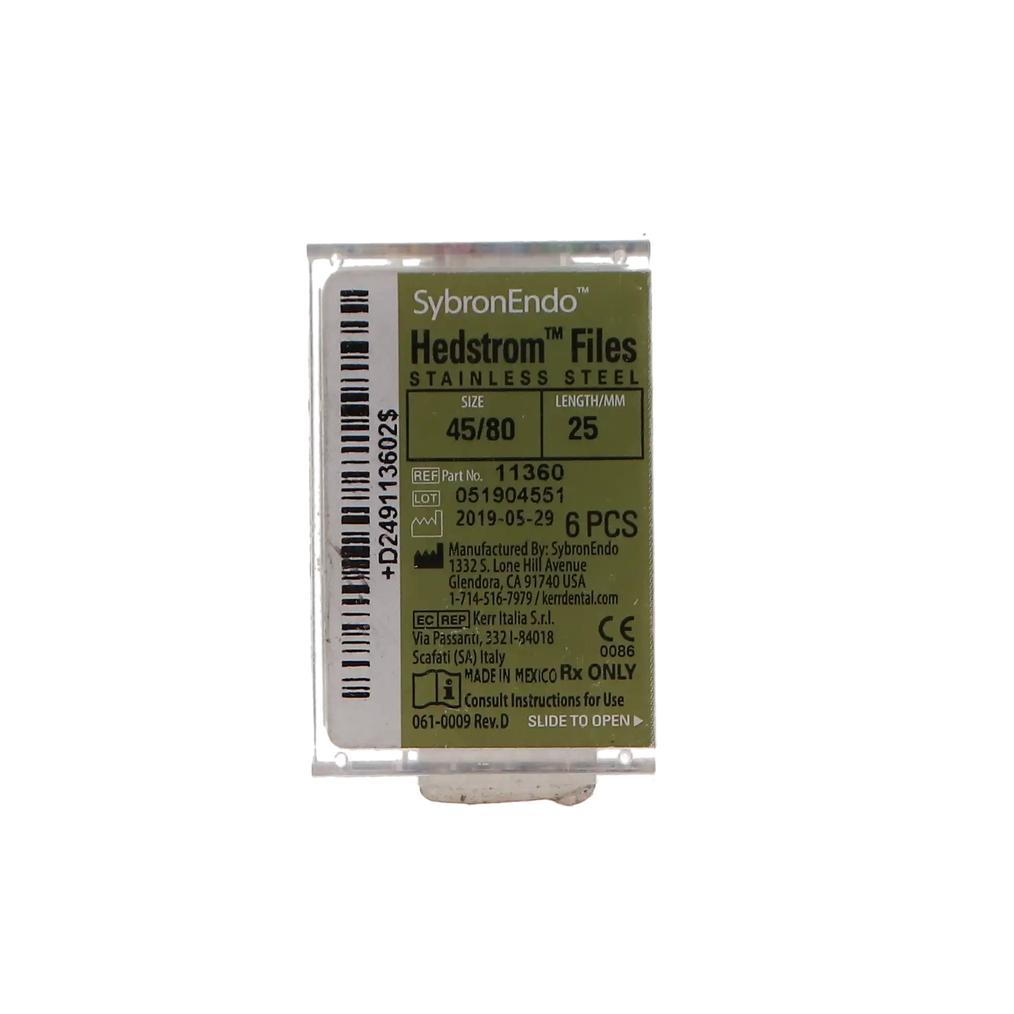 Sybron Endo Hedstrom Files, Stainless Steel, 25 mm, #45-80 Assorted, 6/Pk, 11360 thumbnail 6