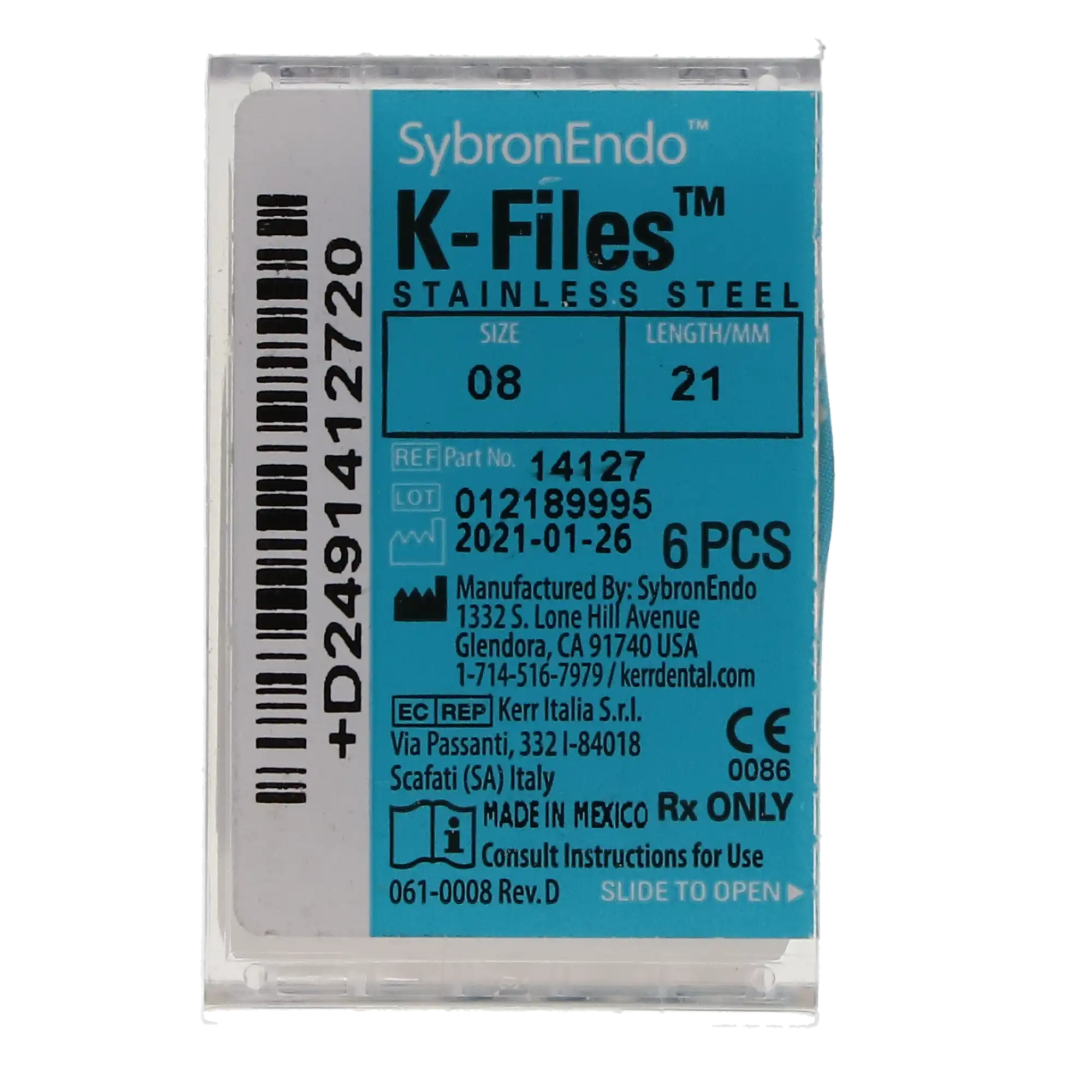 SybronEndo K-Files Stainless Steel 21mm #08, Gray, 6/Pack, 14127 thumbnail 10
