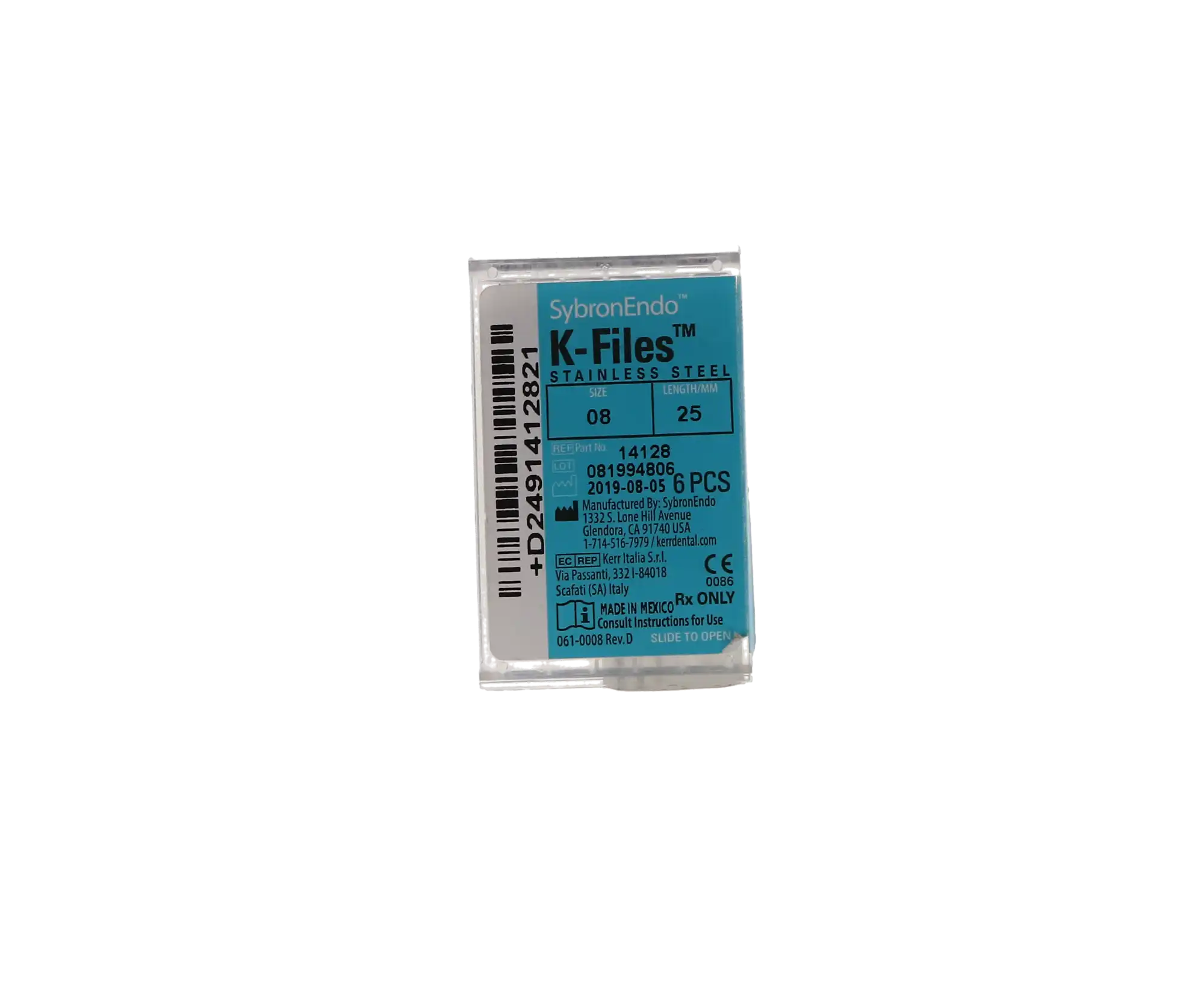 Kerr SybronEndo K-Files, Stainless Steel, 25mm, #08, Gray, 6/Pk, 14128 thumbnail 11