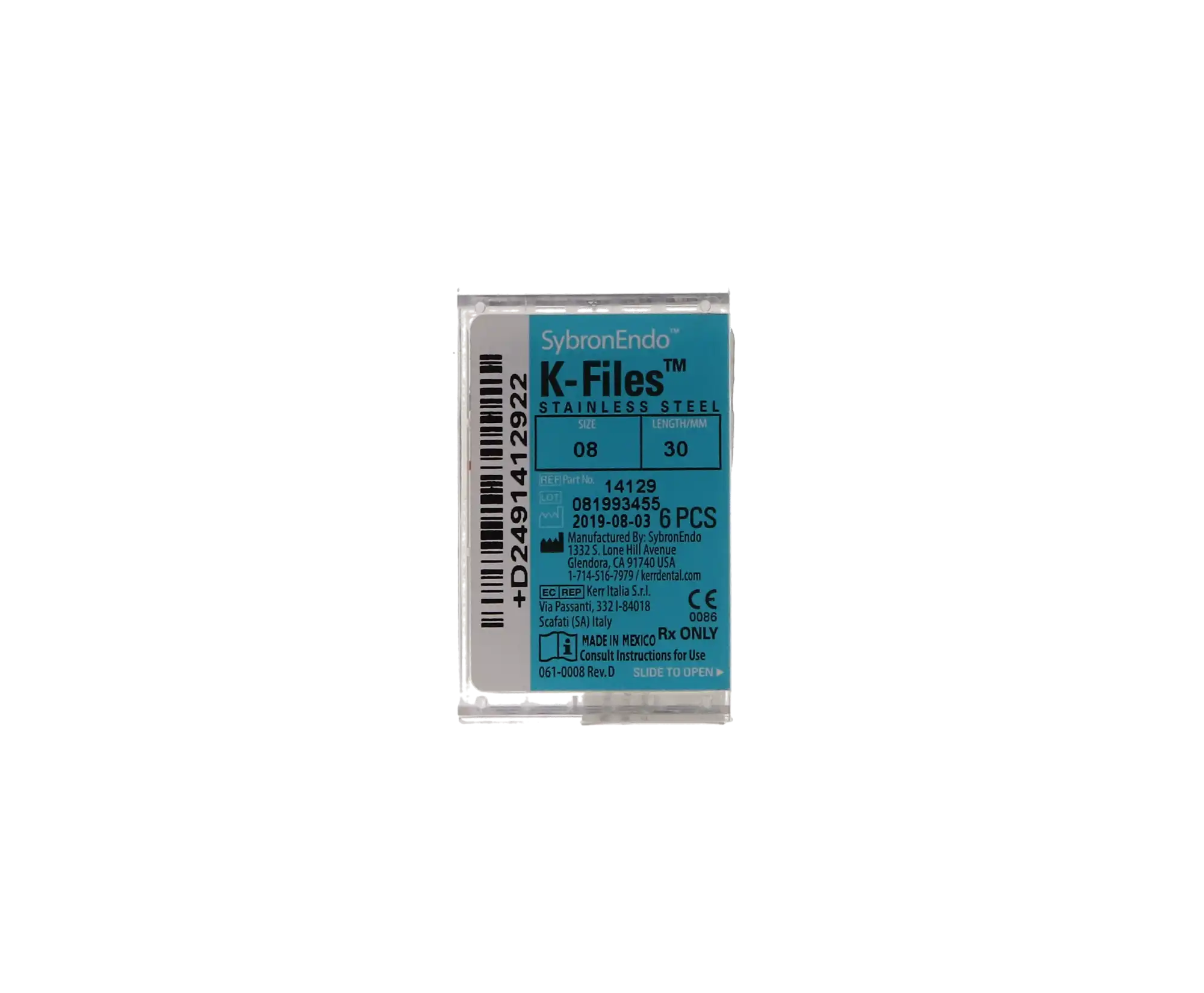 Kerr (SybronEndo) K-Files, Stainless Steel, Size #08, 30mm, Gray, 6/Pack, 14129 thumbnail 10