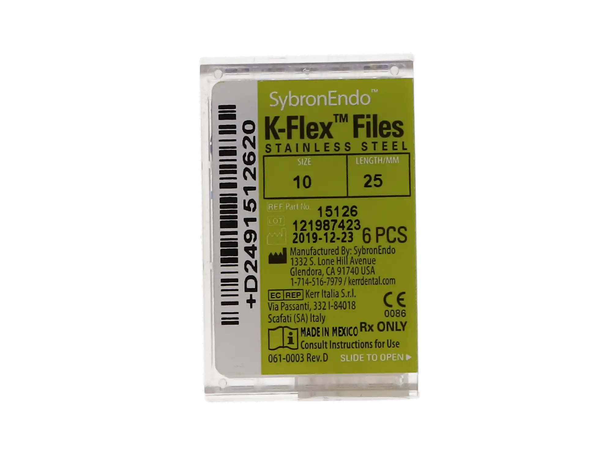 Kerr K-Flex Stainless Steel Hand Files, 25 mm, #10, Purple, 6/Pk, 15126 thumbnail 11