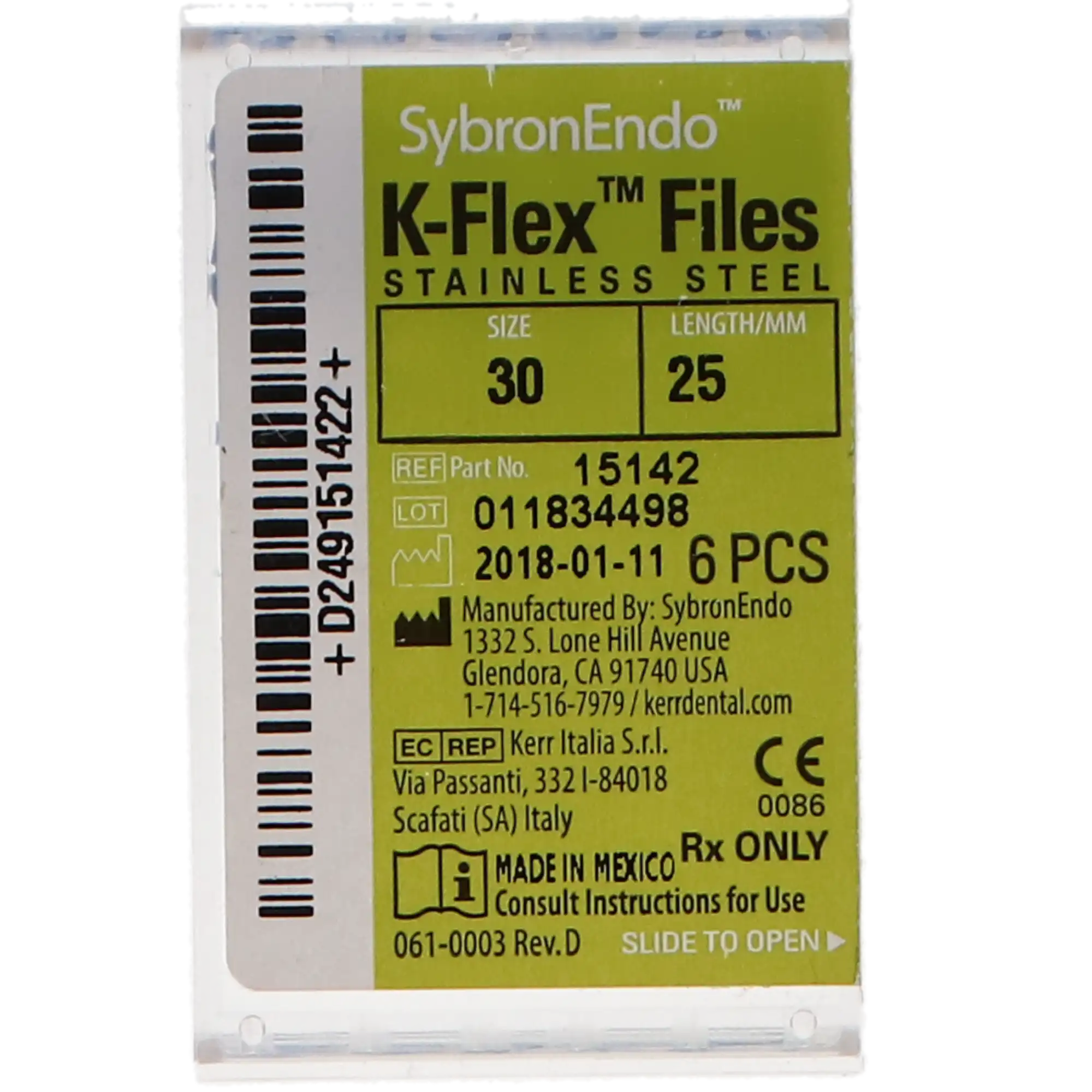 Kerr K-Flex Stainless Steel Hand Files, 25 mm, #30, Blue, 6/Pk, 15142 thumbnail 10