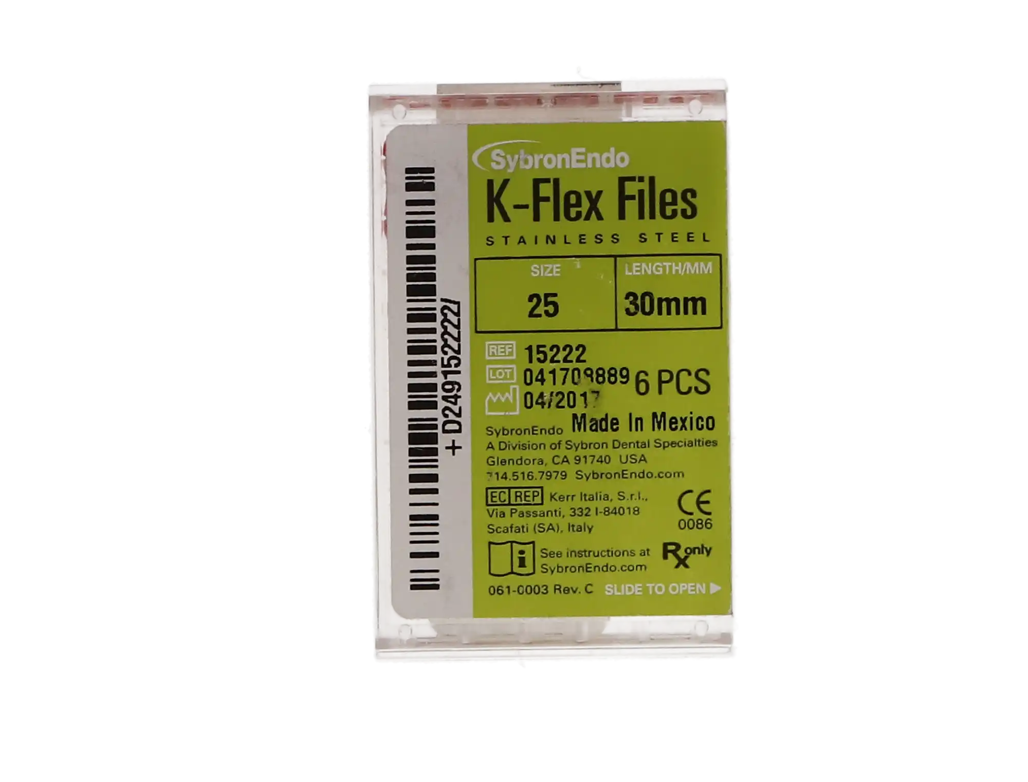 Kerr K-Flex Stainless Steel Hand Files, #25, 30mm, Red, 6/Pk, 15222 thumbnail 11