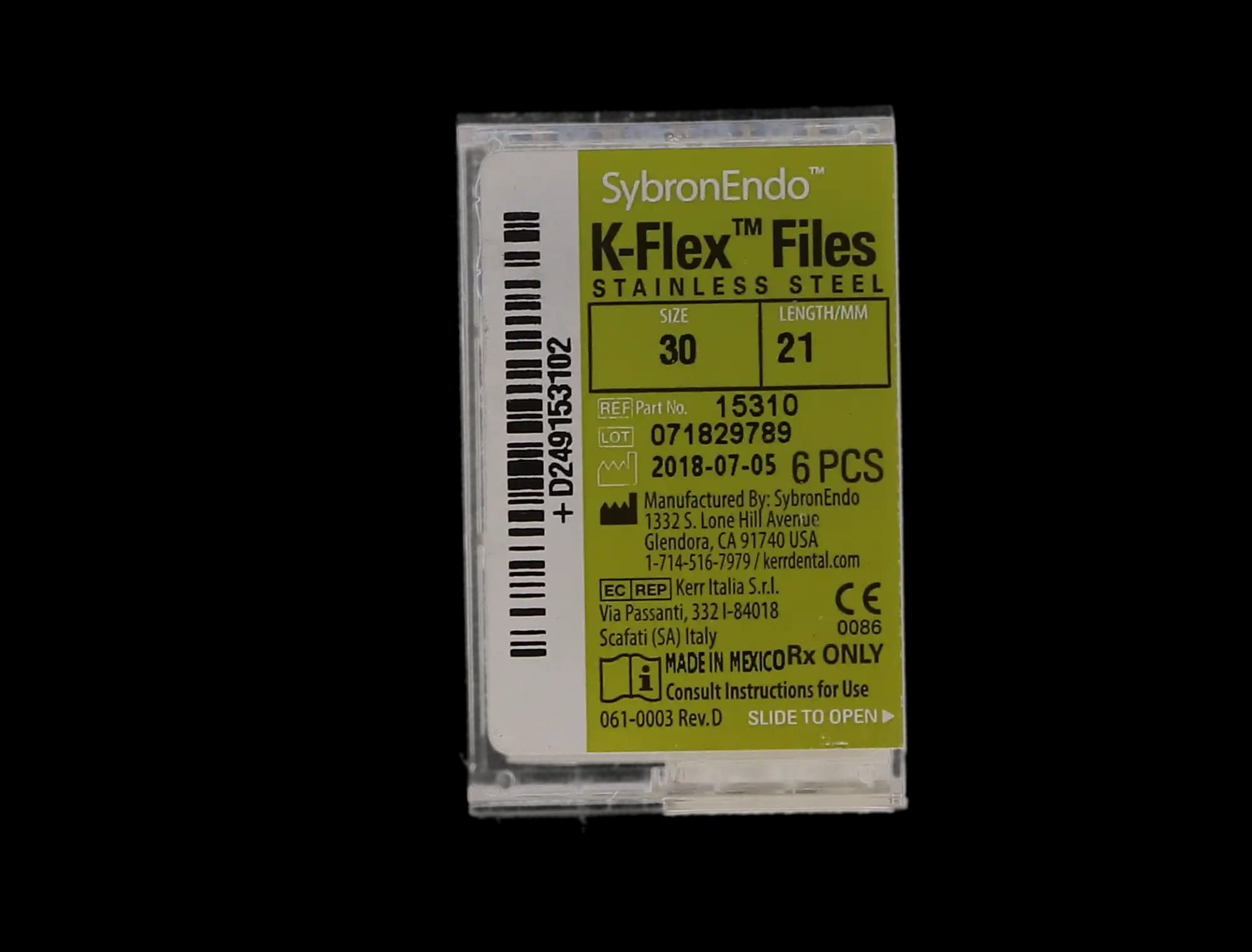 Kerr K-Flex Files, #30, 21mm, Stainless Steel, Blue, 6/Pack, 15310 thumbnail 10