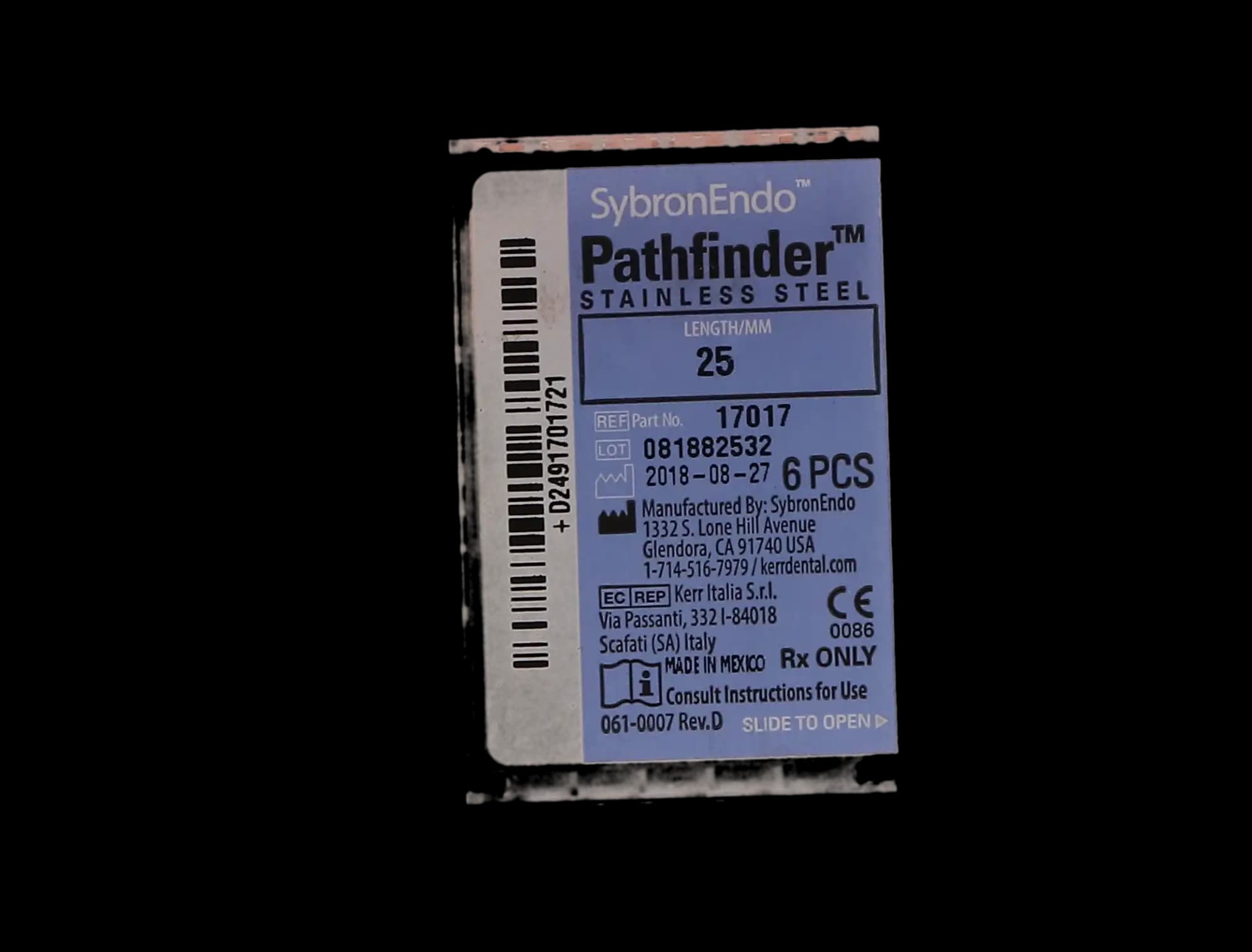 Kerr Pathfinder Stainless Steel Endo Hand Files, 25 mm, Minimal Taper, Approx. Size #7, 6/Pkg, 17017 thumbnail 10