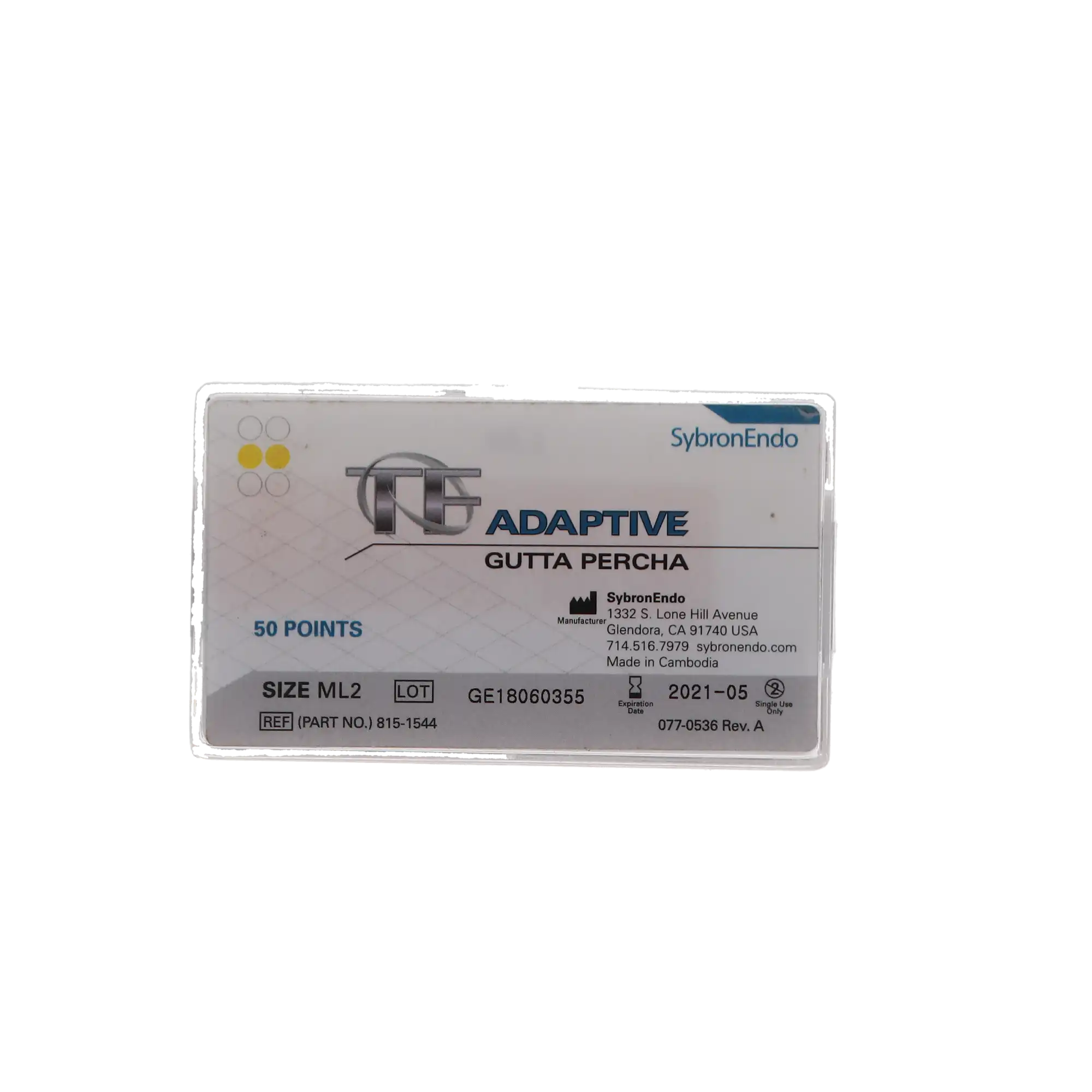 TF Adaptive Gutta Percha Points, ML2, Medium/Large, Yellow, 50/Pk, 815-1544 thumbnail 12