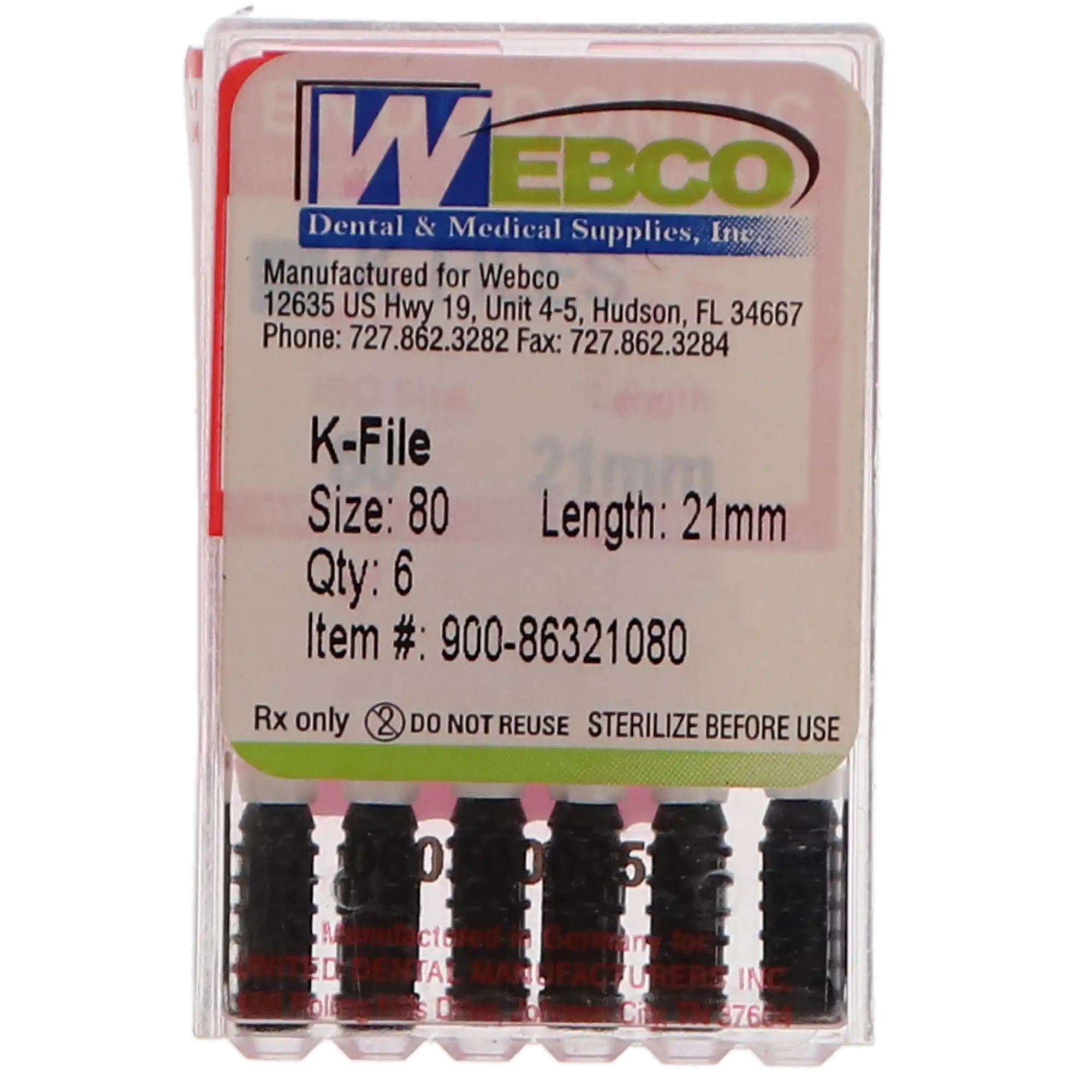 Kerr K-Flex Stainless Steel Hand Files, 25mm, #15-40 Assorted, Color-Coded Plastic Handle, 6/Pk, 821-4025 thumbnail 6