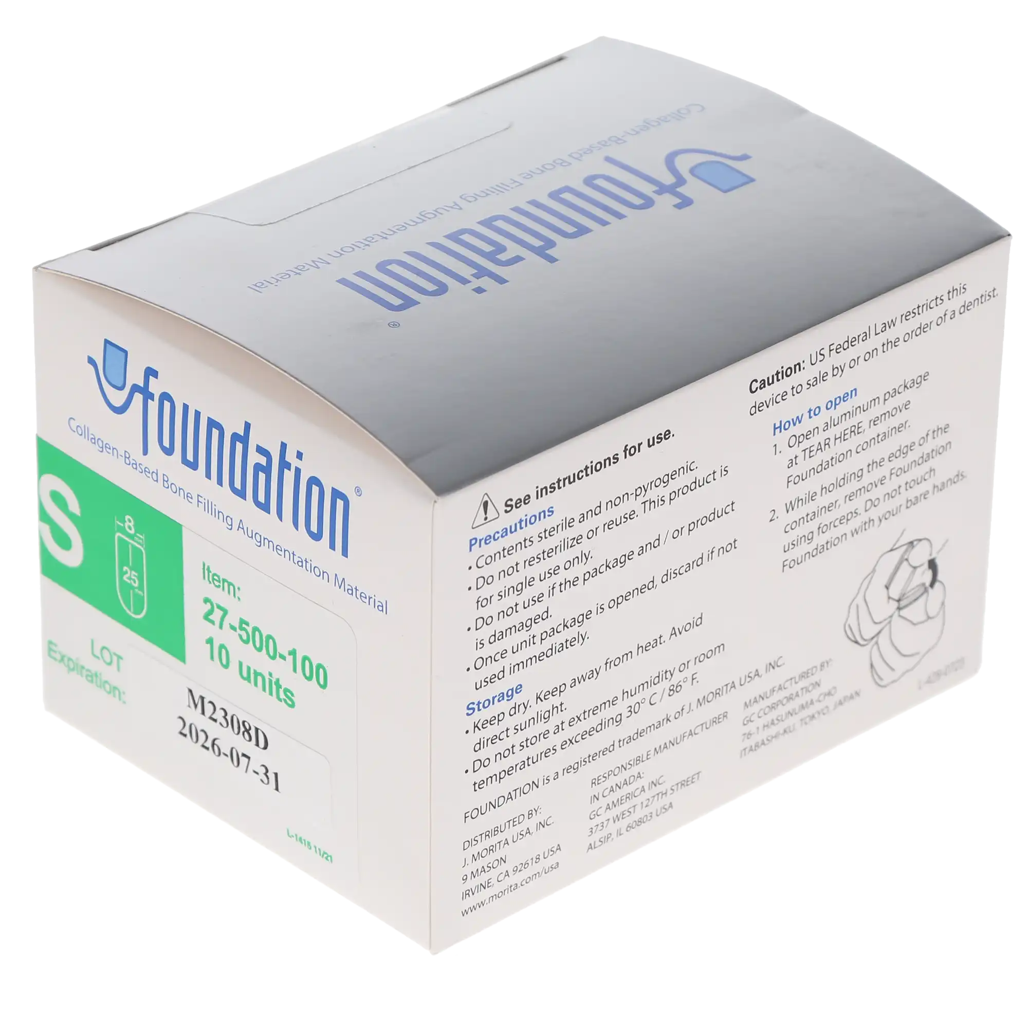 Foundation Bone Filling Augmentation Material, Small, 8mm x 25mm, 10/Box, 27-500-100 thumbnail 4