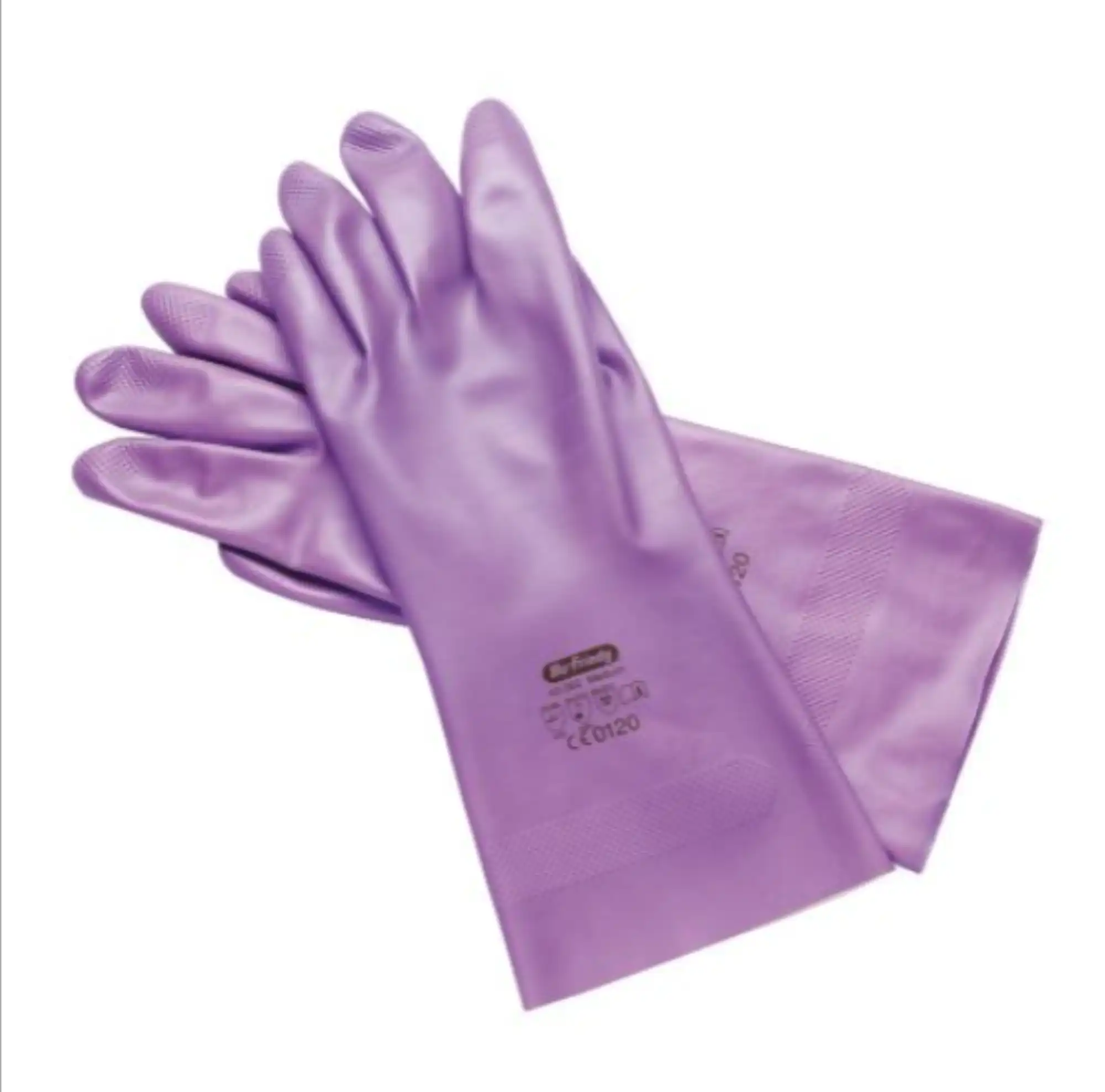 IMS Lilac Nitrile Utility Gloves, Flocklined, Powder-Free, Medium (Size 8), 3 Pairs/Box, 40-062 thumbnail 5