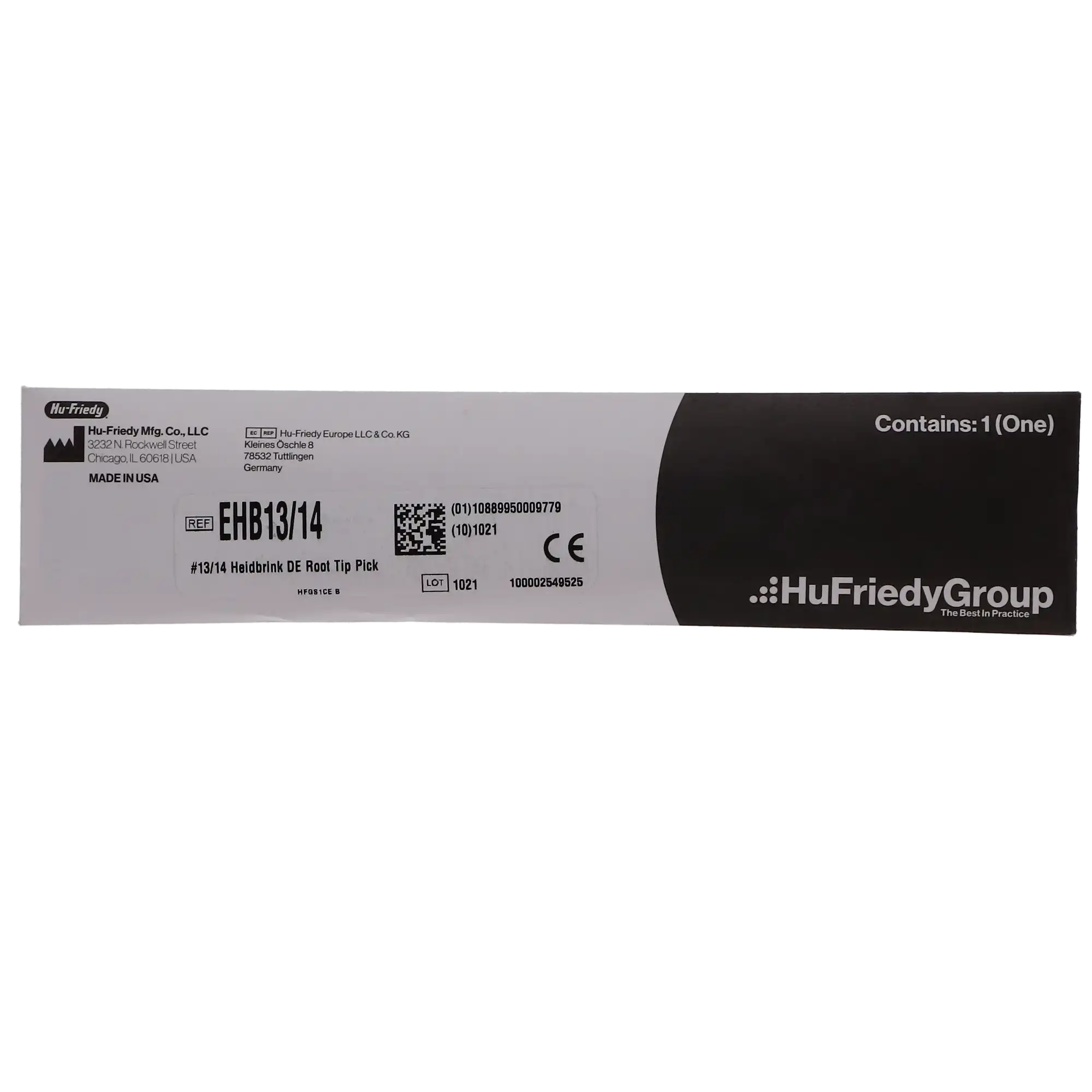 Hu-Friedy Heidbrink Root Tip Pick Elevator, #13/14, Double-Ended, #522 Hexagon Handle, 1/Pk, EHB13/14 thumbnail 5