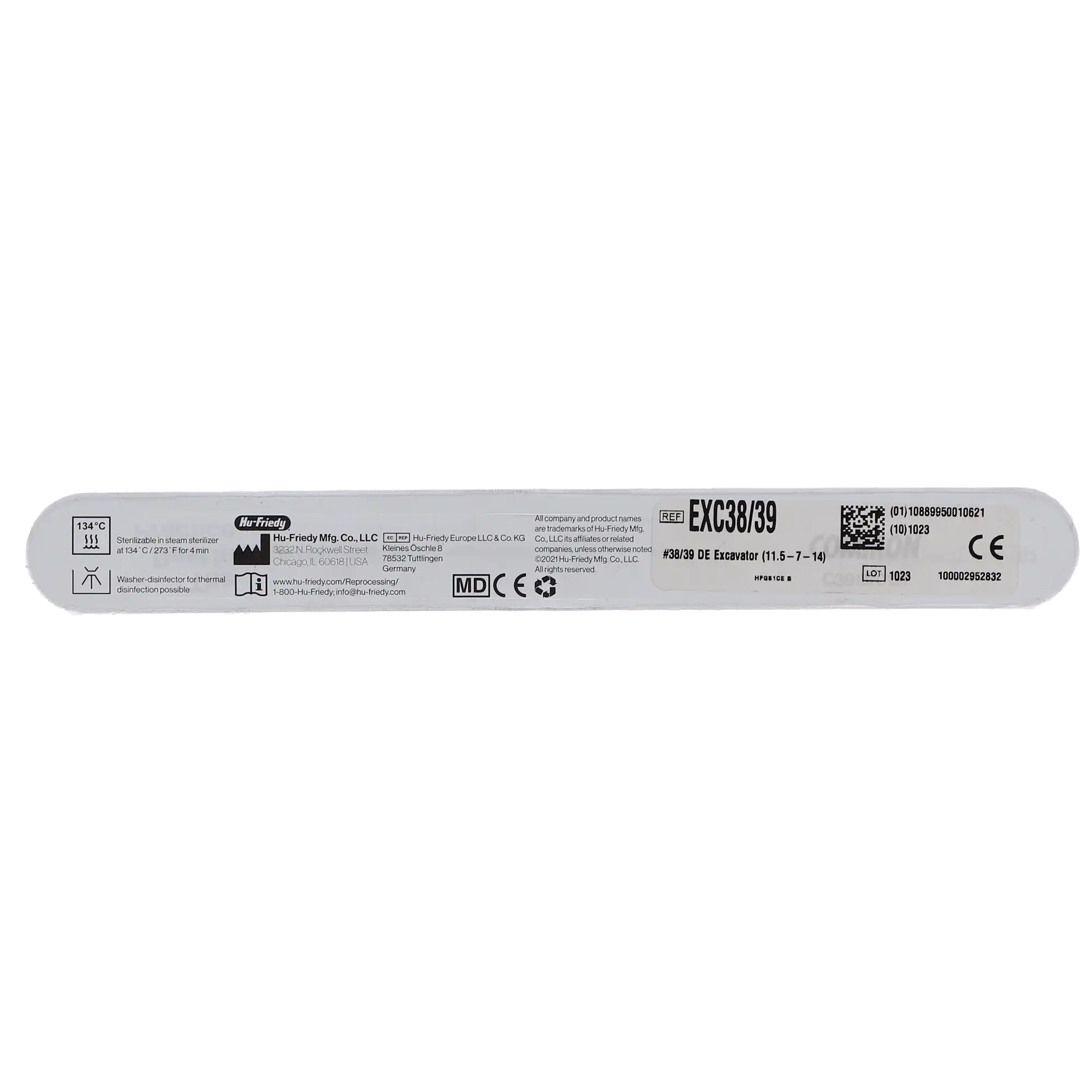 Hu-Friedy Double-Ended Excavator #38/39 (11.5-7-14), #41 Round Handle, 1.15 mm, EXC38/39 thumbnail 4