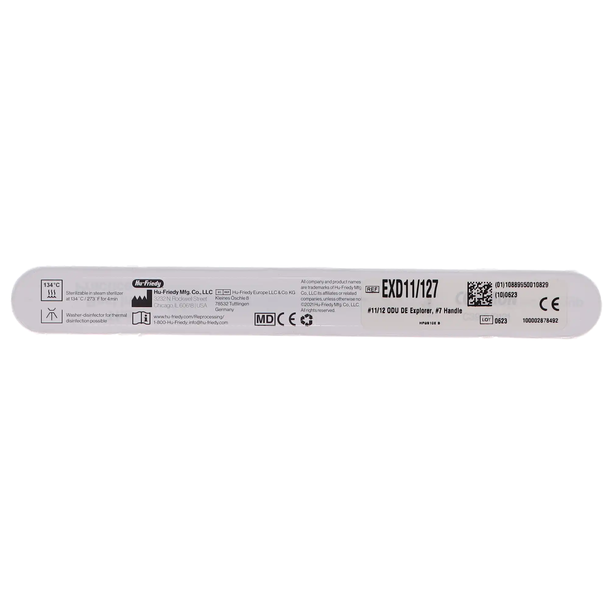 Hu-Friedy Double-Ended Explorer #11/12 ODU, #7 Satin Steel Colours Handle, EXD11/127 thumbnail 5