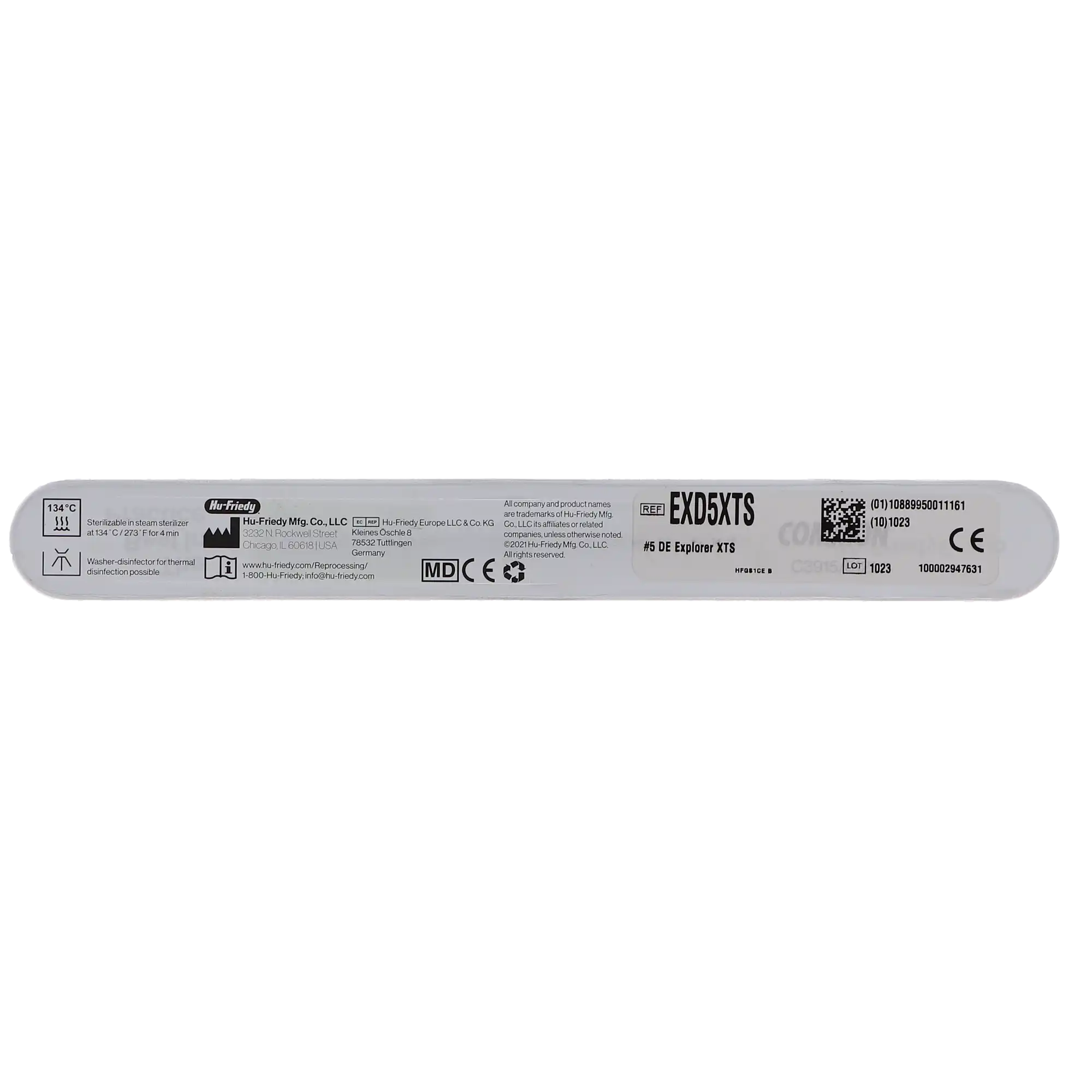 Hu-Friedy #5 Double-Ended XTS Explorer with #6 Satin Steel Handle, EXD5XTS thumbnail 4
