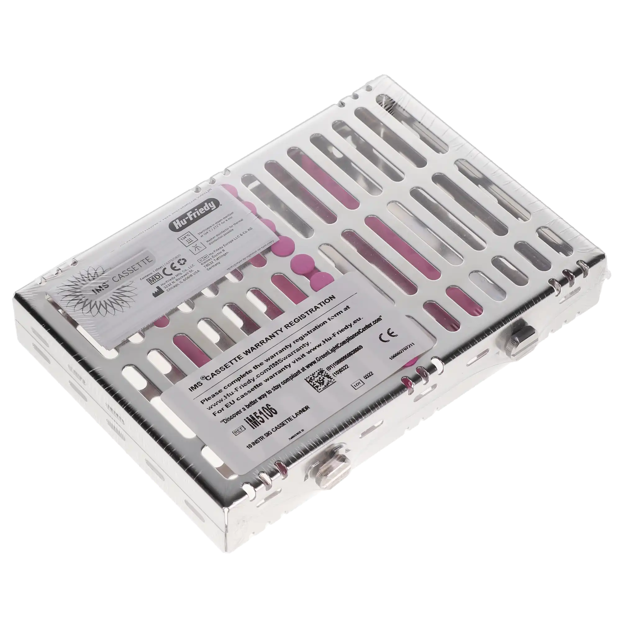 Hu-Friedy IMS Signature Series Instrument Cassette, 10-Instrument, Small, Purple/Lavender, Stainless Steel, 5.5" x 8" x 1.25", 1/Pk, IM5106 thumbnail 5