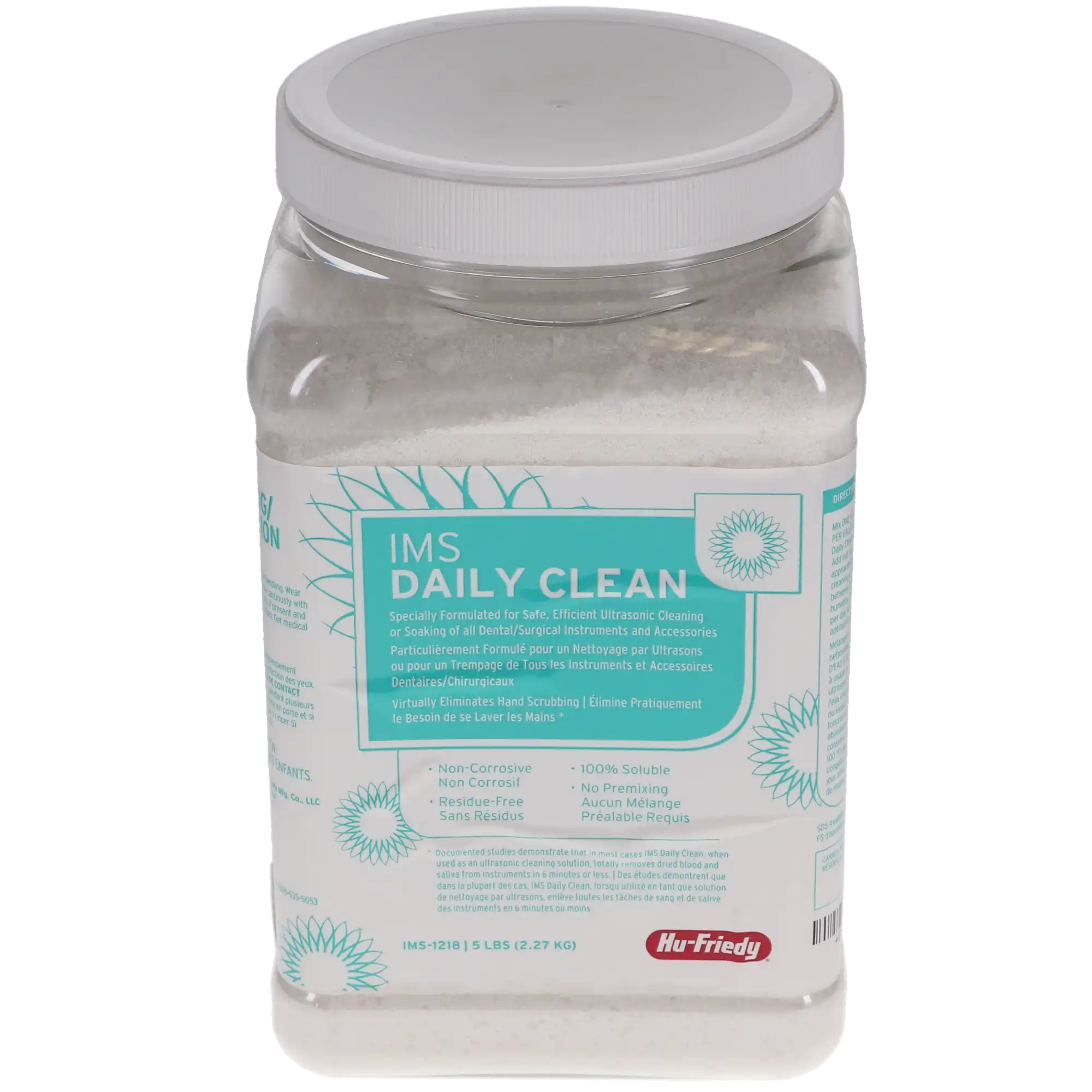 Hu-Friedy IMS Daily Clean General Purpose Detergent, 5 lb (2.27 kg) Container, Makes 160 Gallons, IMS-1218 thumbnail 8