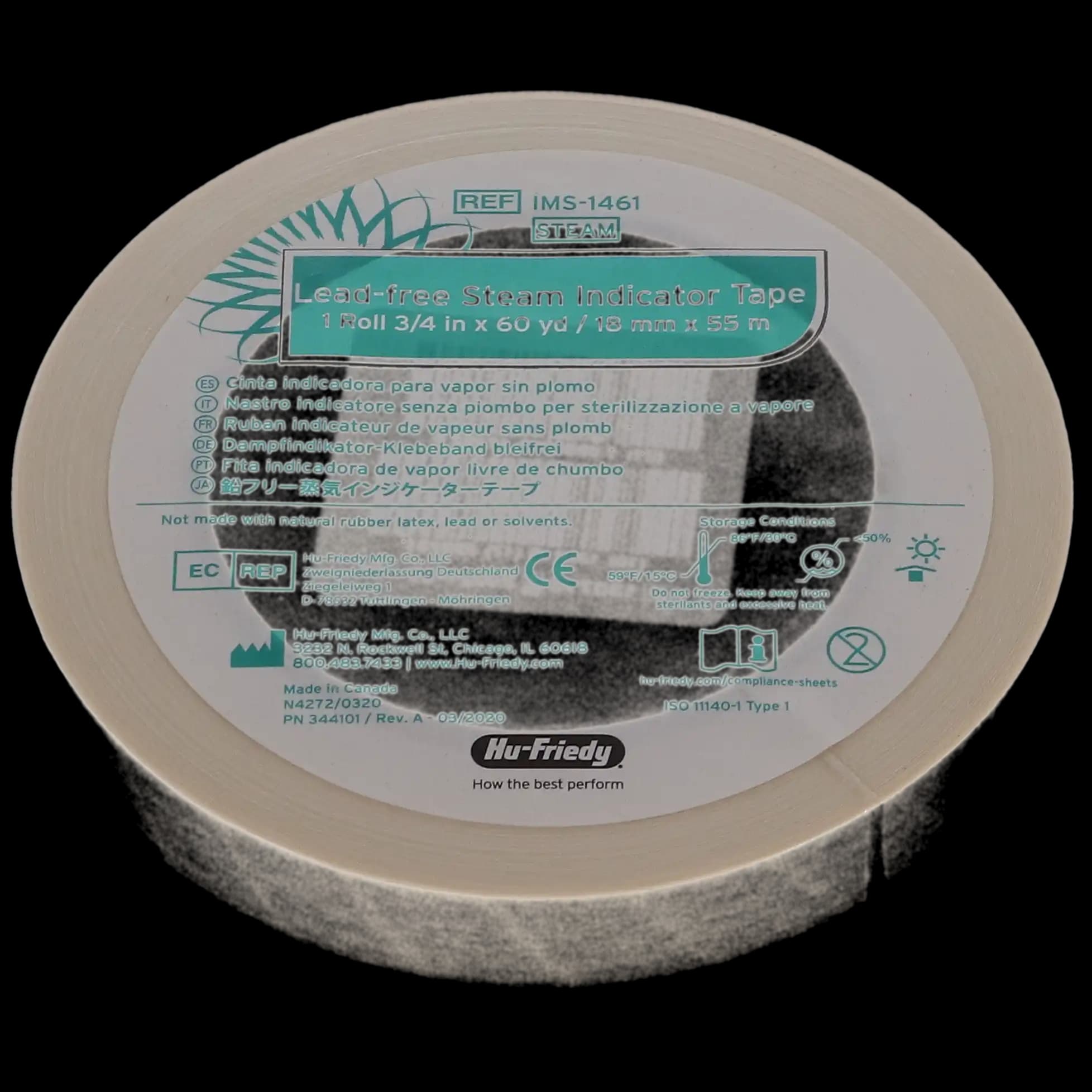 Hu-Friedy IMS Lead-Free Blank Steam Indicator Tape, 3/4" x 60 yds, IMS-1461 thumbnail 5
