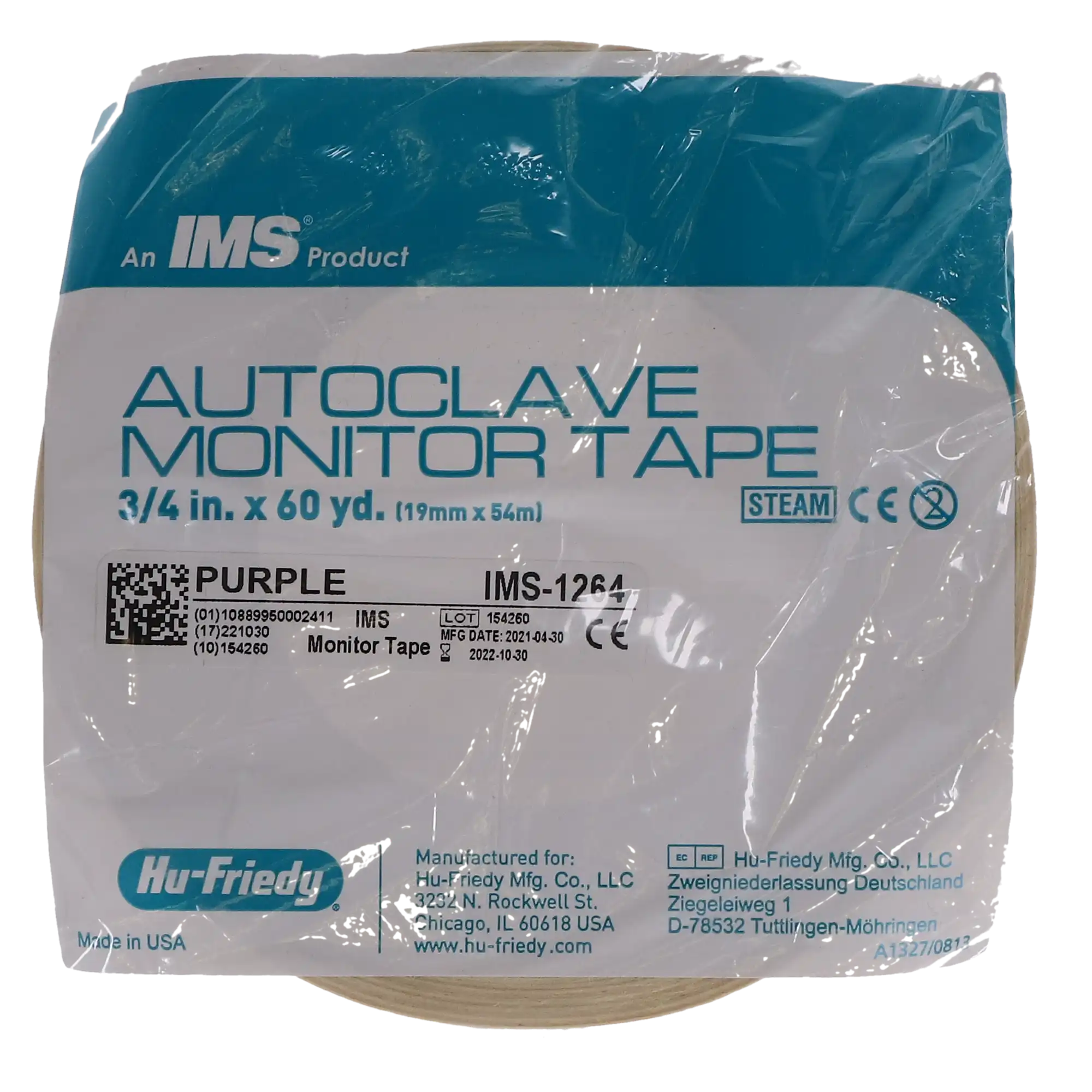 Hu-Friedy IMS Autoclave Monitor Tape, Purple, 3/4" x 60 yd Roll, IMS-1264 thumbnail 7