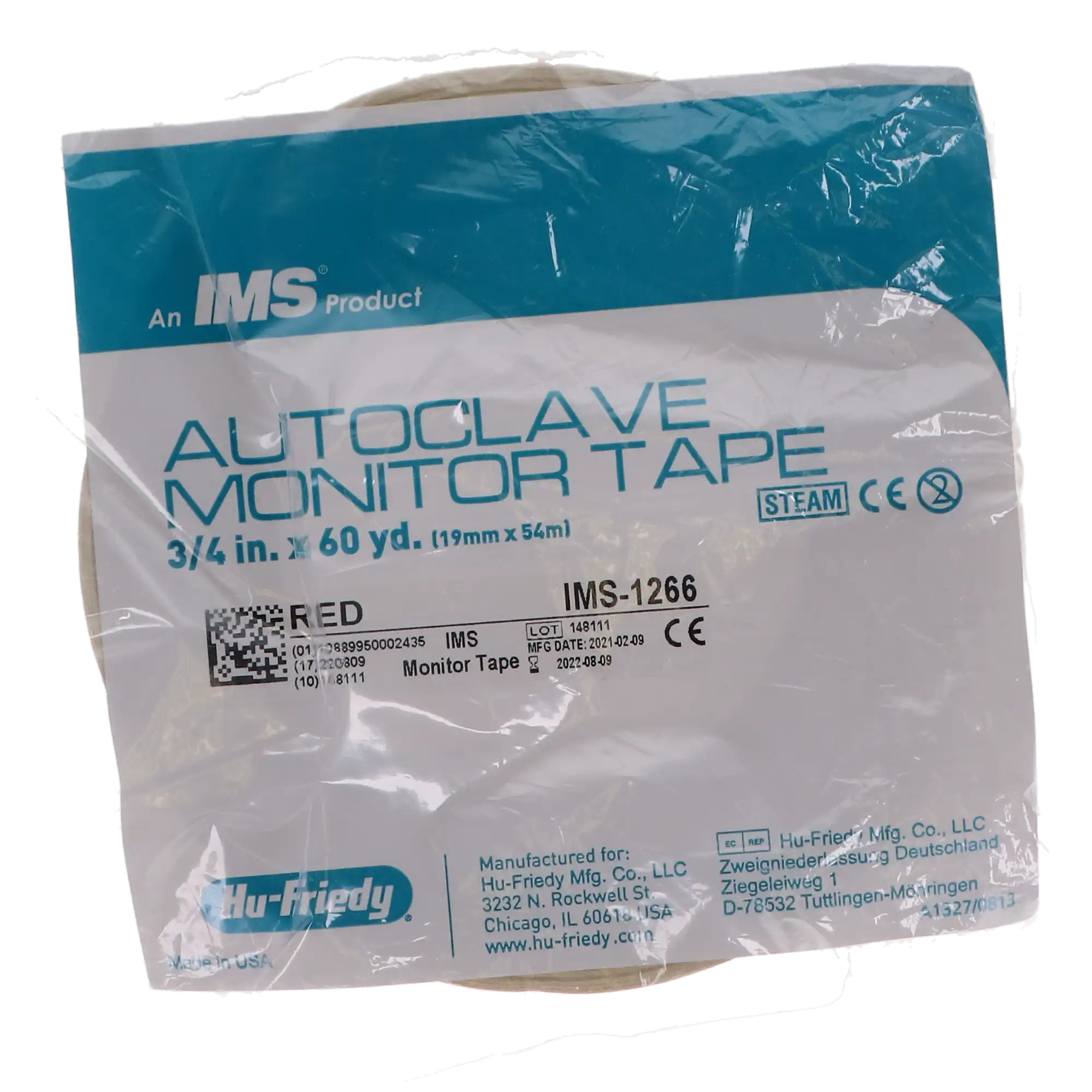 Hu-Friedy IMS Autoclave Monitor Tape, Red, 3/4" x 60 yd, IMS-1266 thumbnail 6