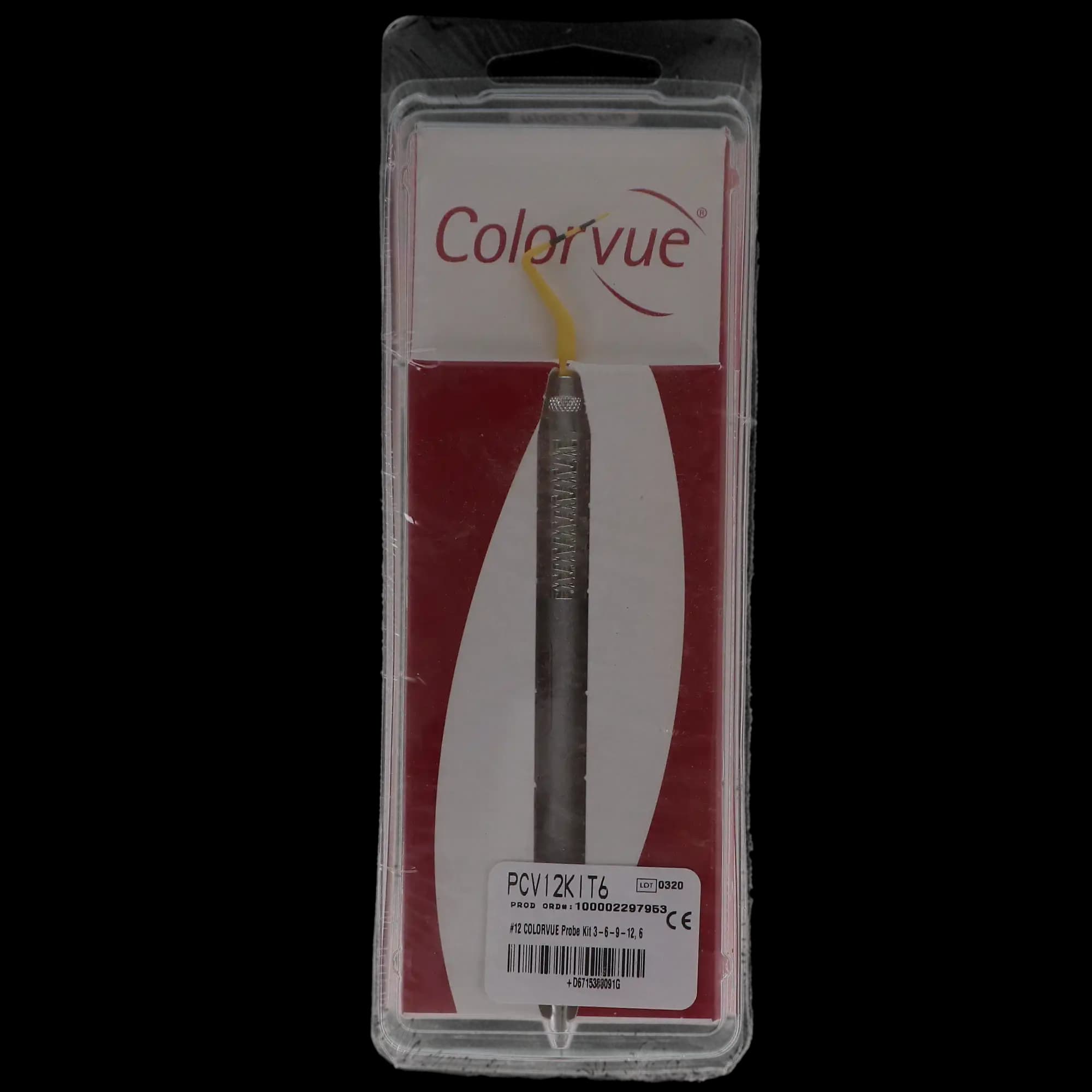 Hu-Friedy Colorvue Perio Probe Kit, #12 (3-6-9-12 Markings), Single-End, #6 Satin Steel Handle, 6 Tips + 1 Handle, PCV12KIT6 thumbnail 5