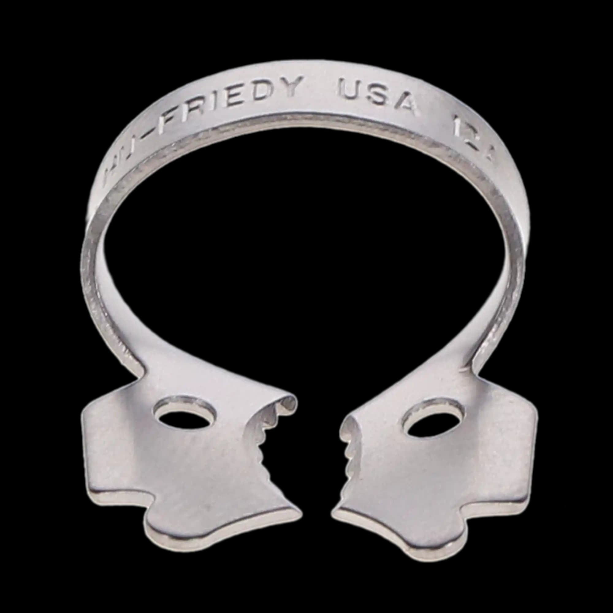 Hu-Friedy Satin Steel Rubber Dam Clamp, #12A, Winged, Lower Right Molars, 1/Pk, RDCM12A thumbnail 2