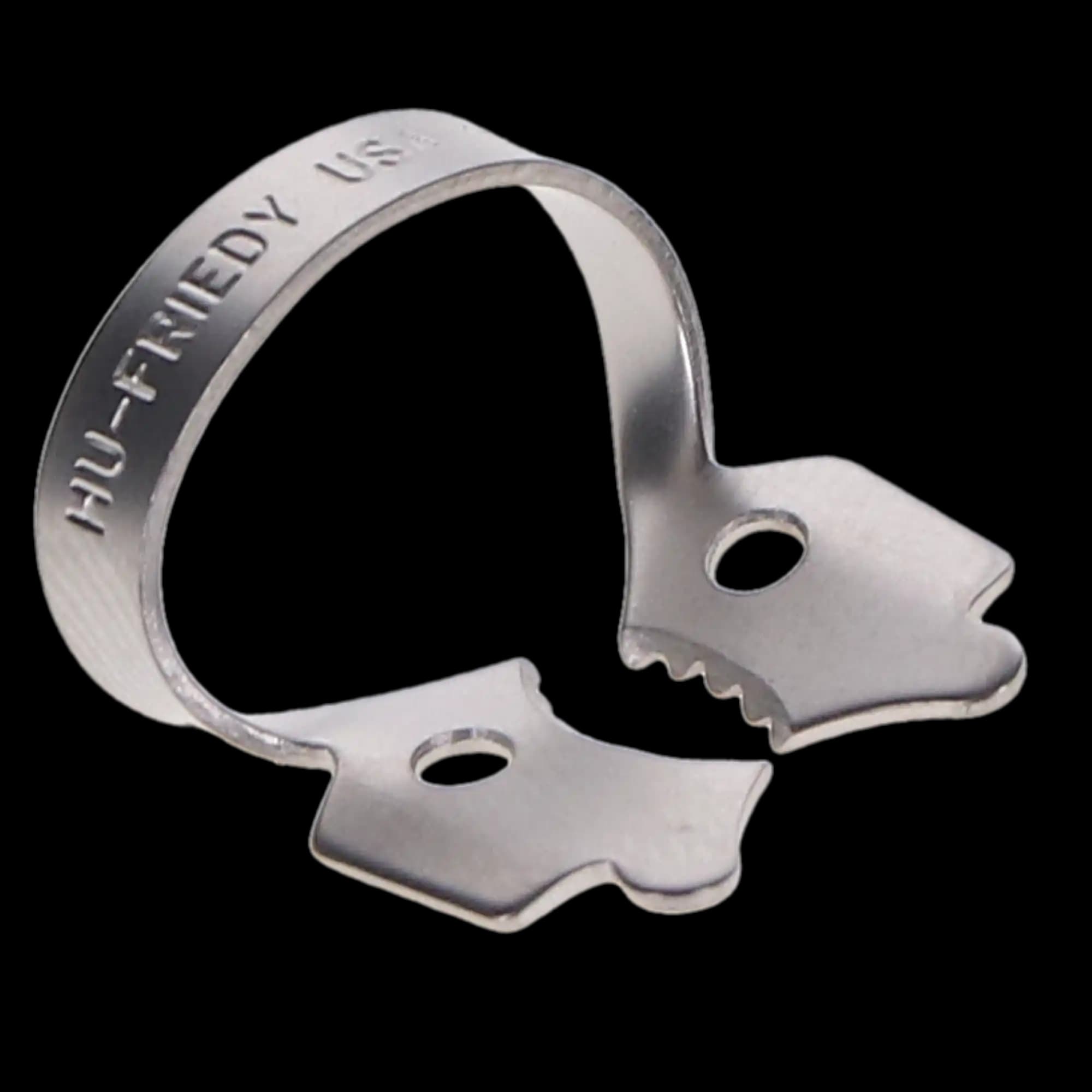 Hu-Friedy Satin Steel Rubber Dam Clamp, #12A, Winged, Lower Right Molars, 1/Pk, RDCM12A thumbnail 3