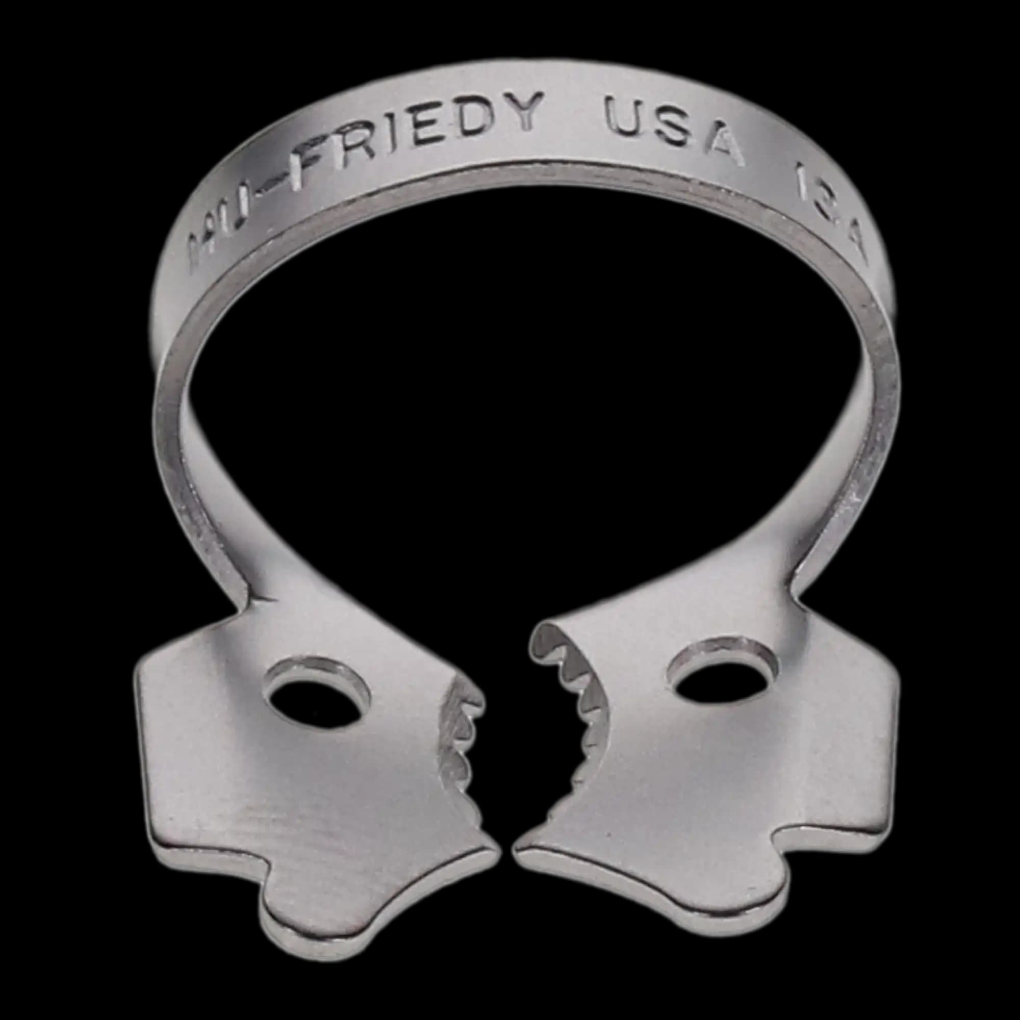 Hu-Friedy Rubber Dam Clamp, #13A, Winged, Lower Left Molars, Satin Steel, 1/Pk, RDCM13A thumbnail 2