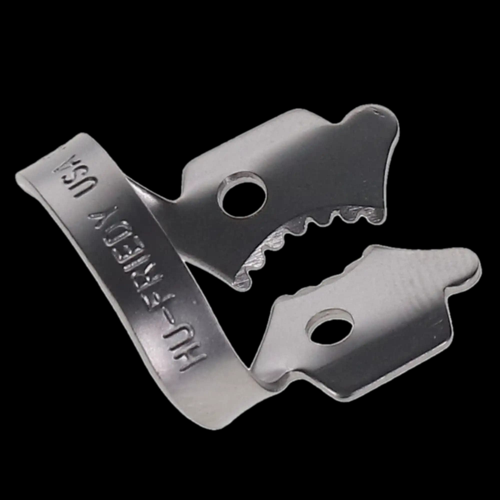 Hu-Friedy Rubber Dam Clamp, #13A, Winged, Lower Left Molars, Satin Steel, 1/Pk, RDCM13A thumbnail 4