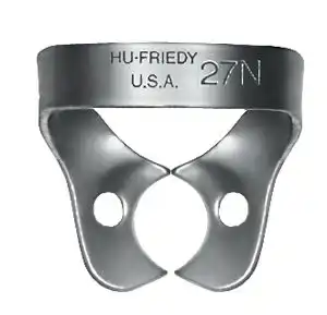 Hu-Friedy Satin Steel Rubber Dam Clamp, #27N, Wingless, Premolars, 1/Pk, RDCM27N thumbnail 2