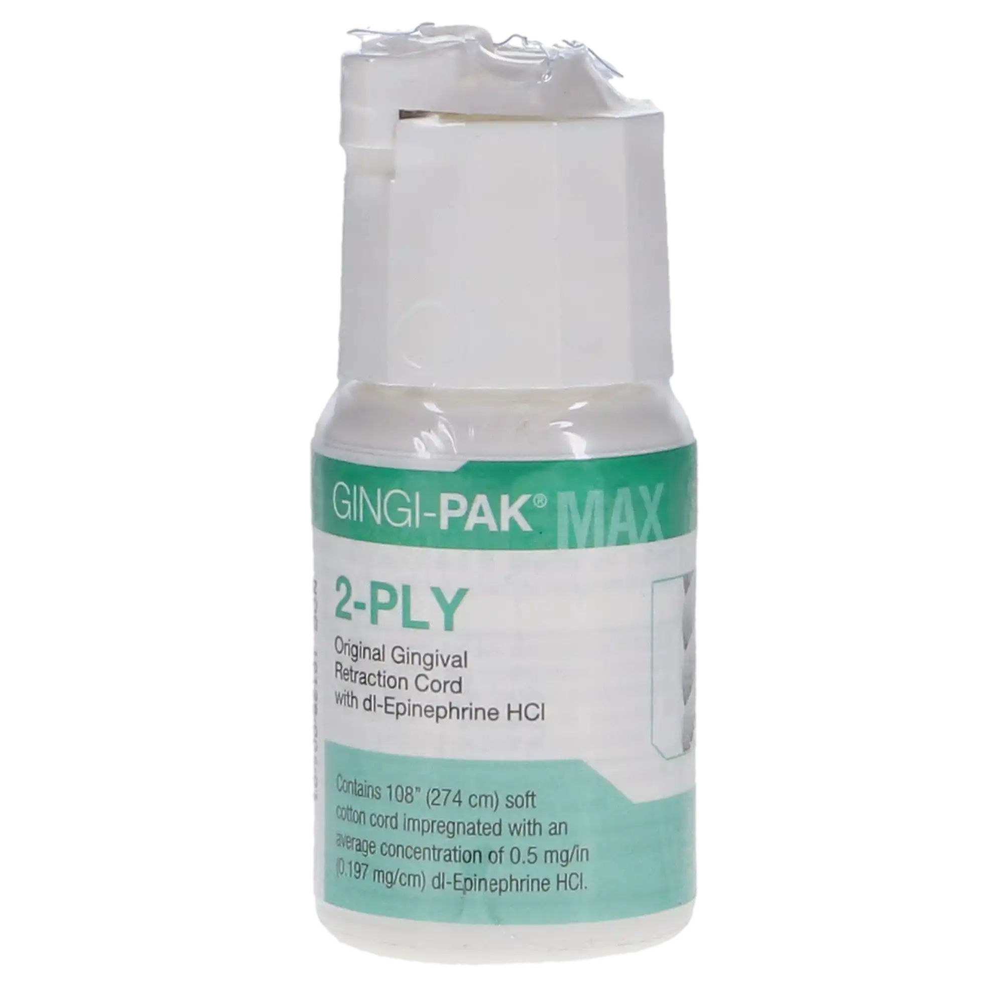 Gingi-Pak MAX Original Retraction Cord with Epinephrine, 2-Ply, 108" per Bottle, 10120M thumbnail 2